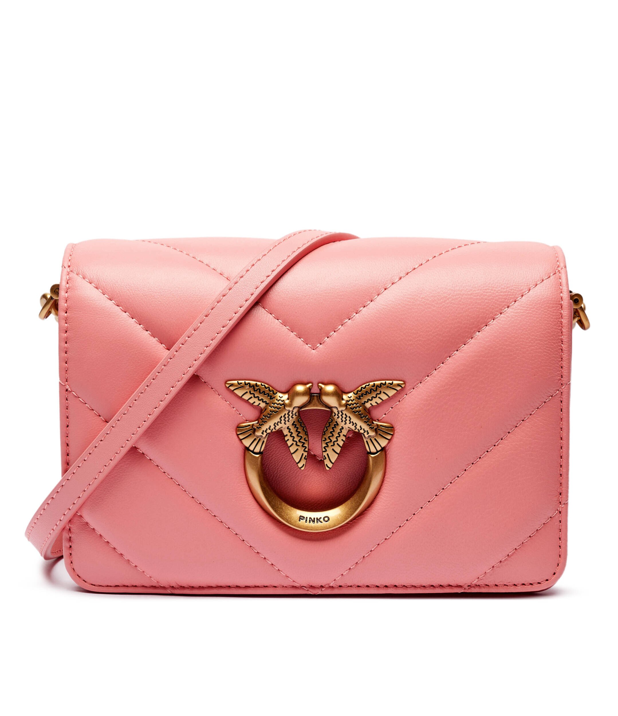 Pinko De piele geantă pe umăr Love Click Mini