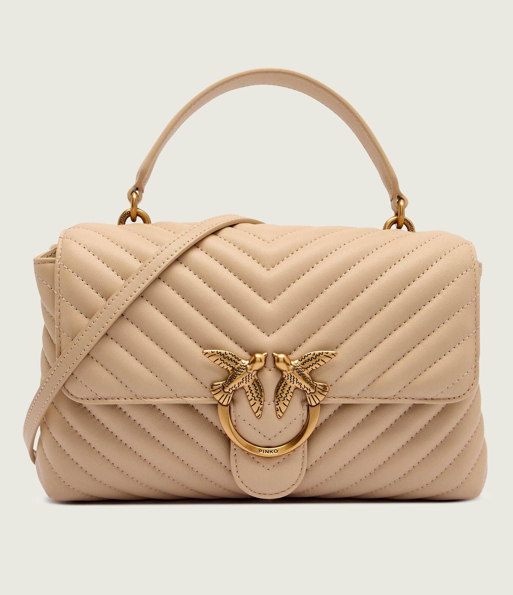 Pinko De piele geantă pe umăr Love Lady Puff Classic