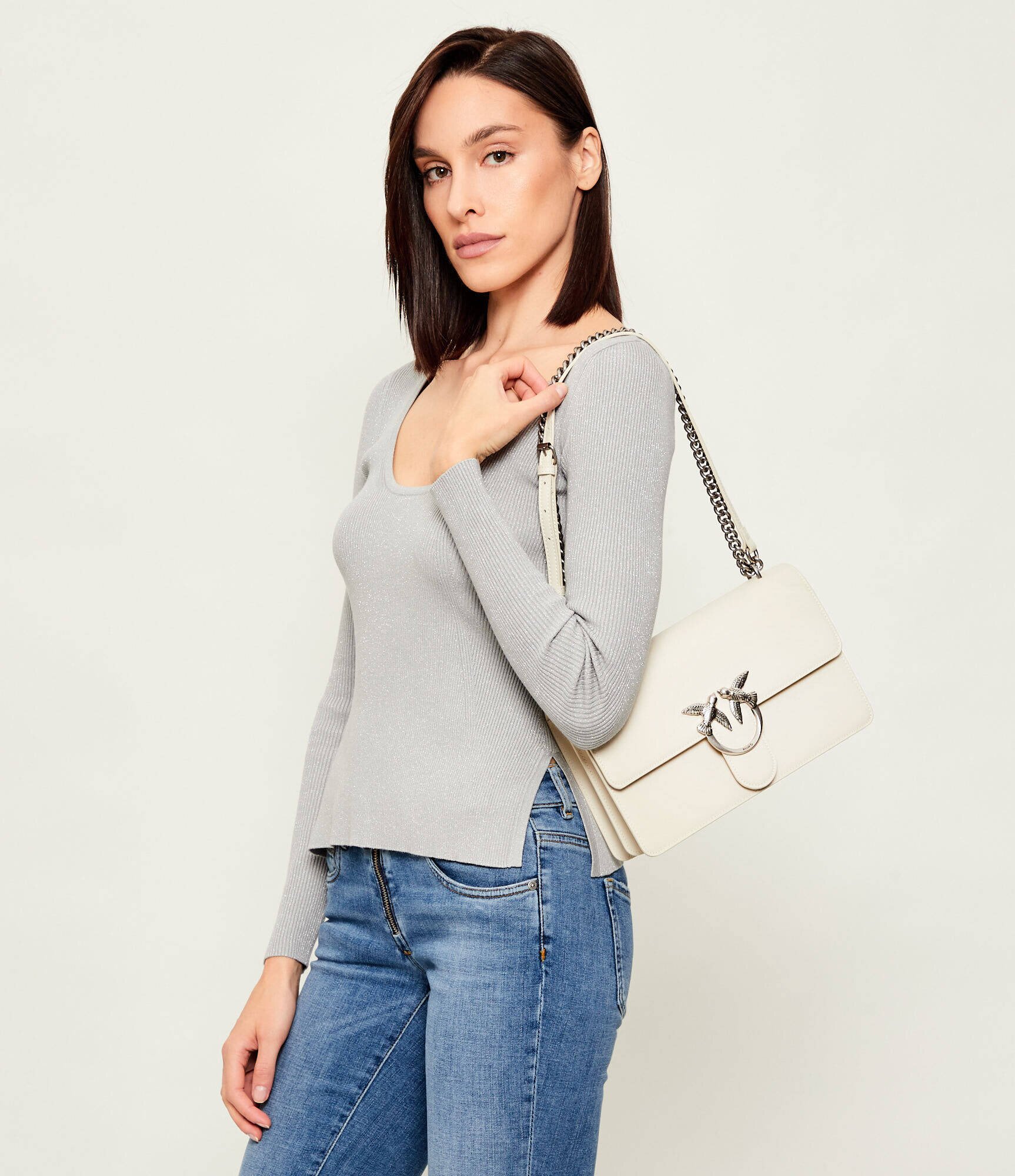 Pinko De piele geantă pe umăr LOVE ONE CLASSIC