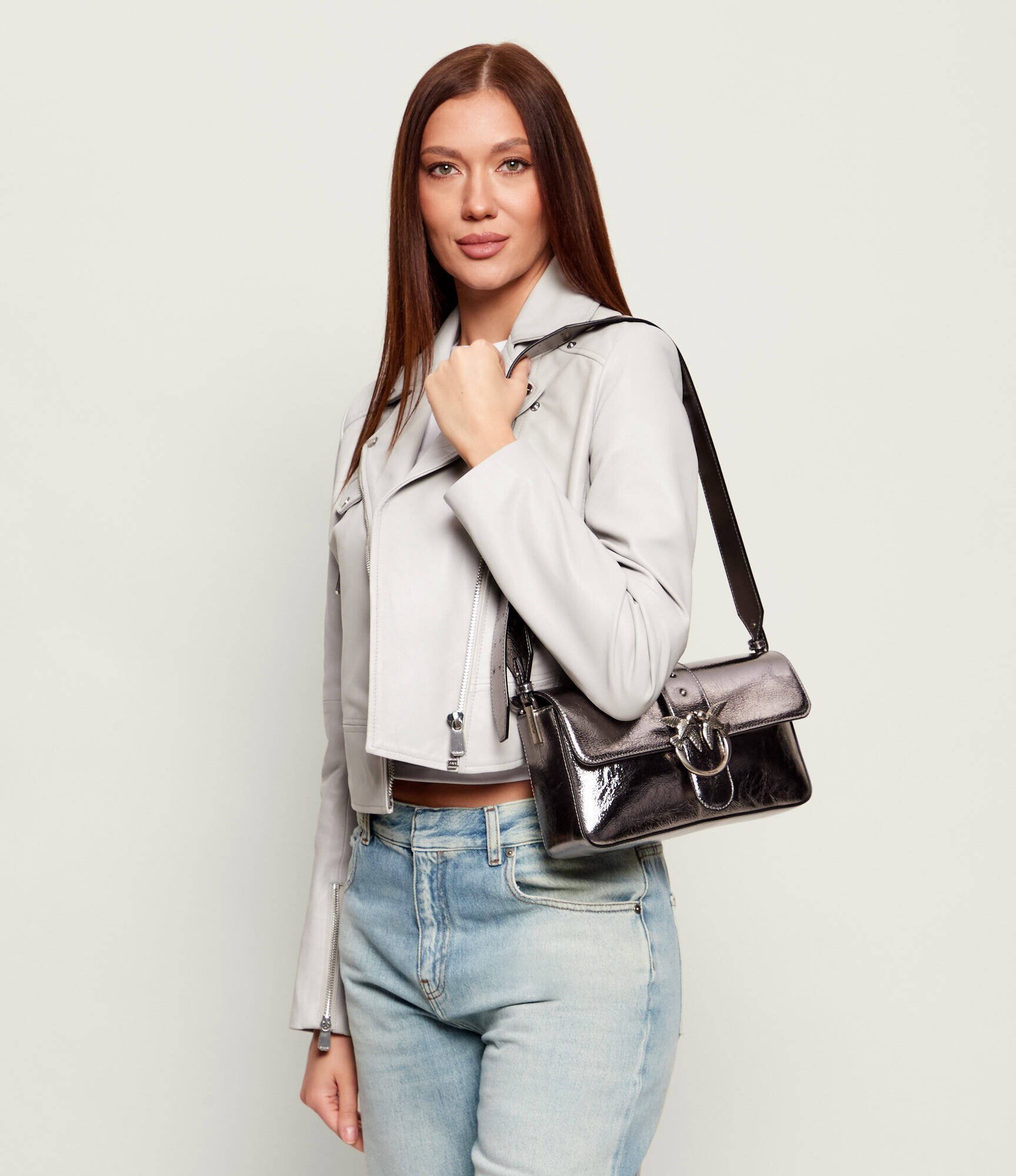 Pinko De piele geantă pe umăr LOVE ONE CLASSIC