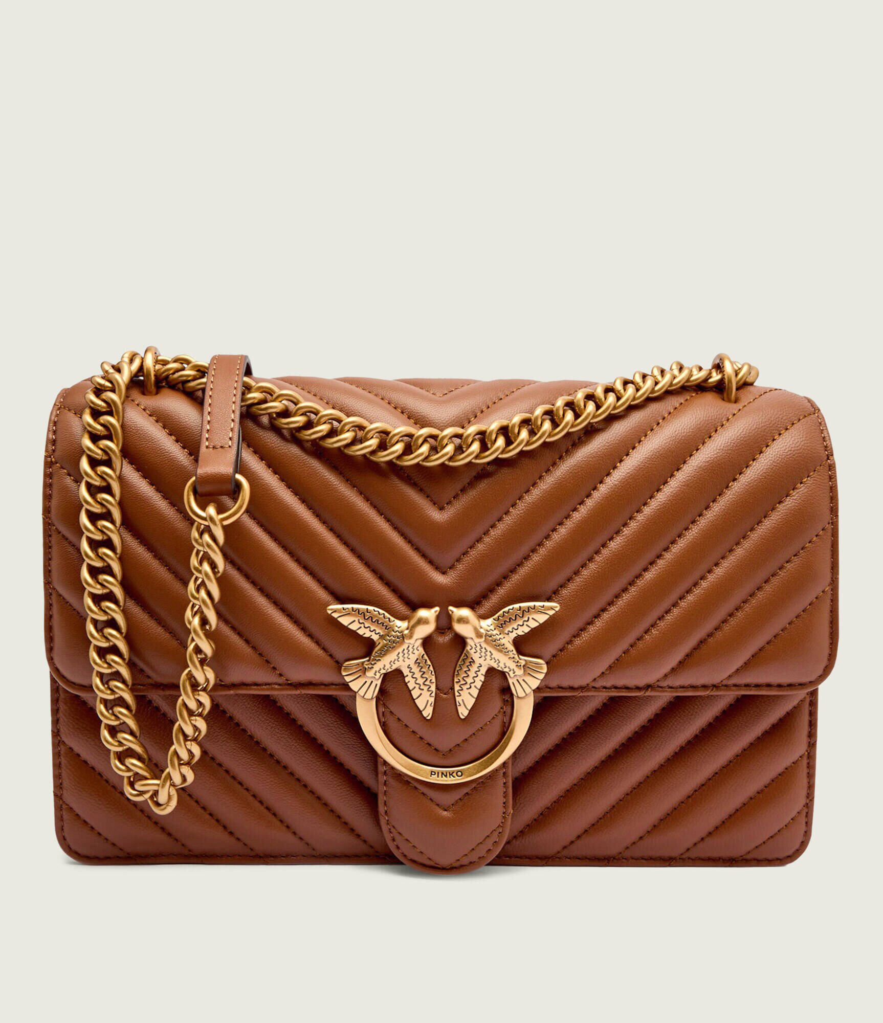 Pinko De piele geantă pe umăr Love One Classic