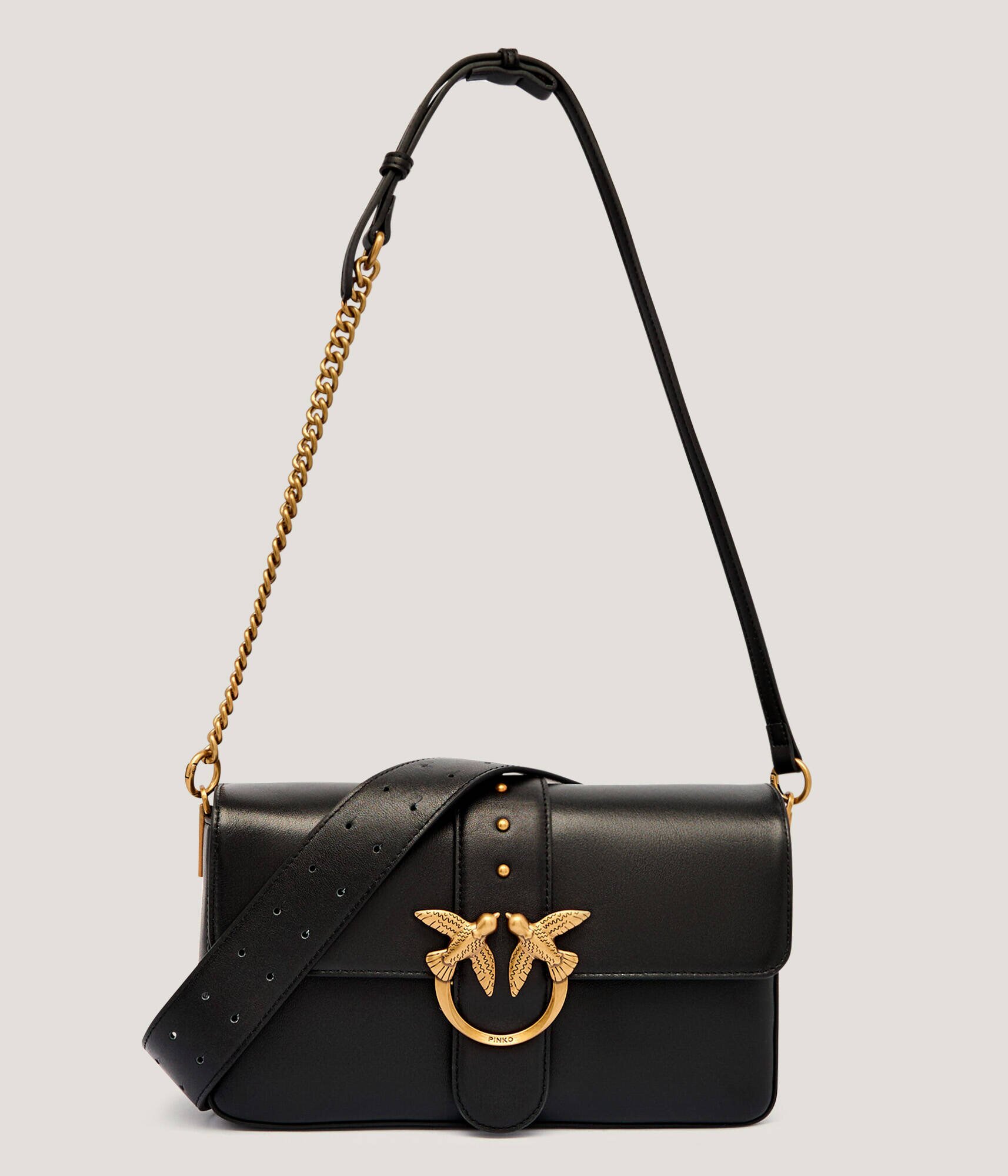 Pinko De piele geantă pe umăr Love One Classic