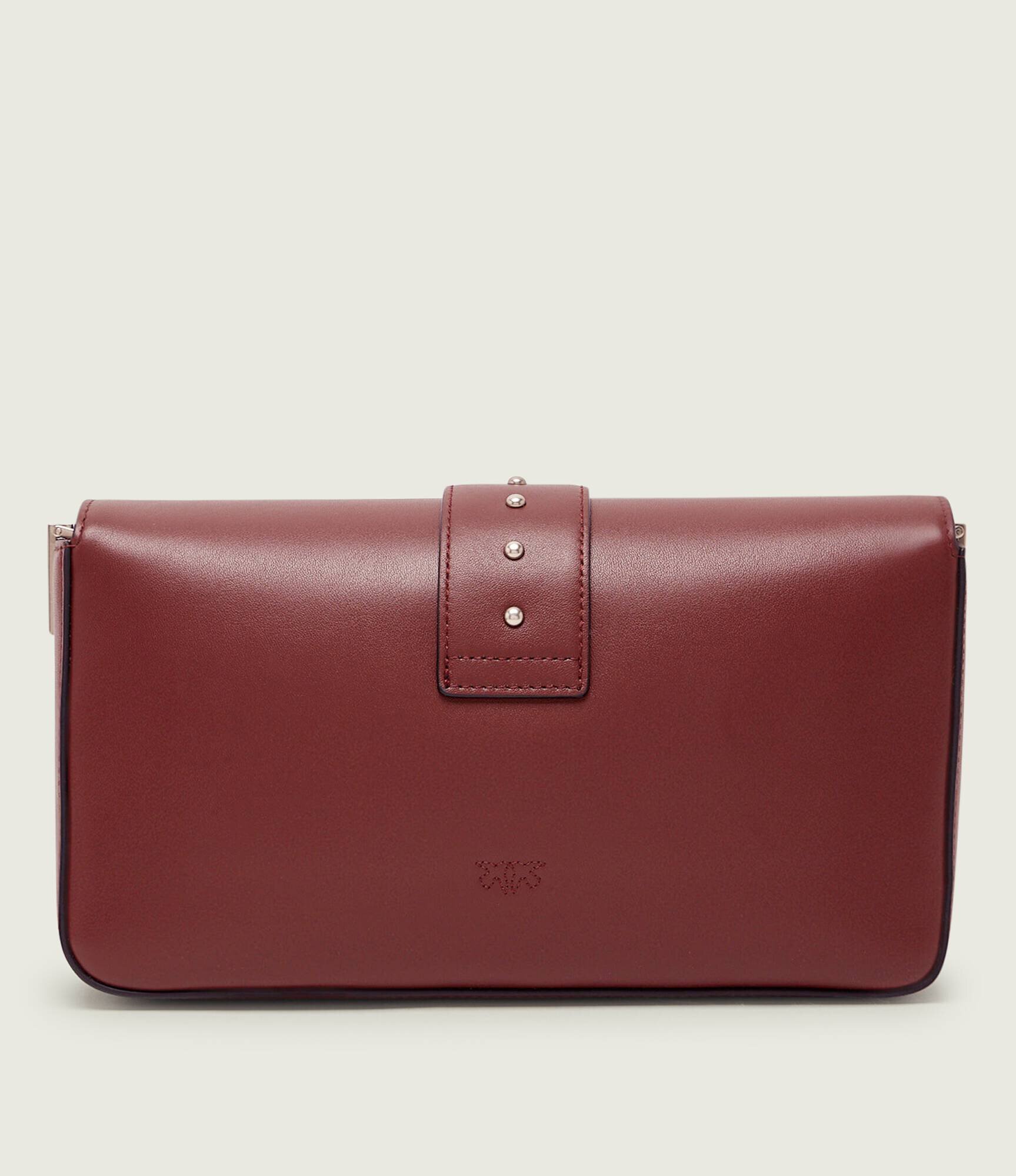 Pinko De piele geantă pe umăr Love One Classic Slouchy