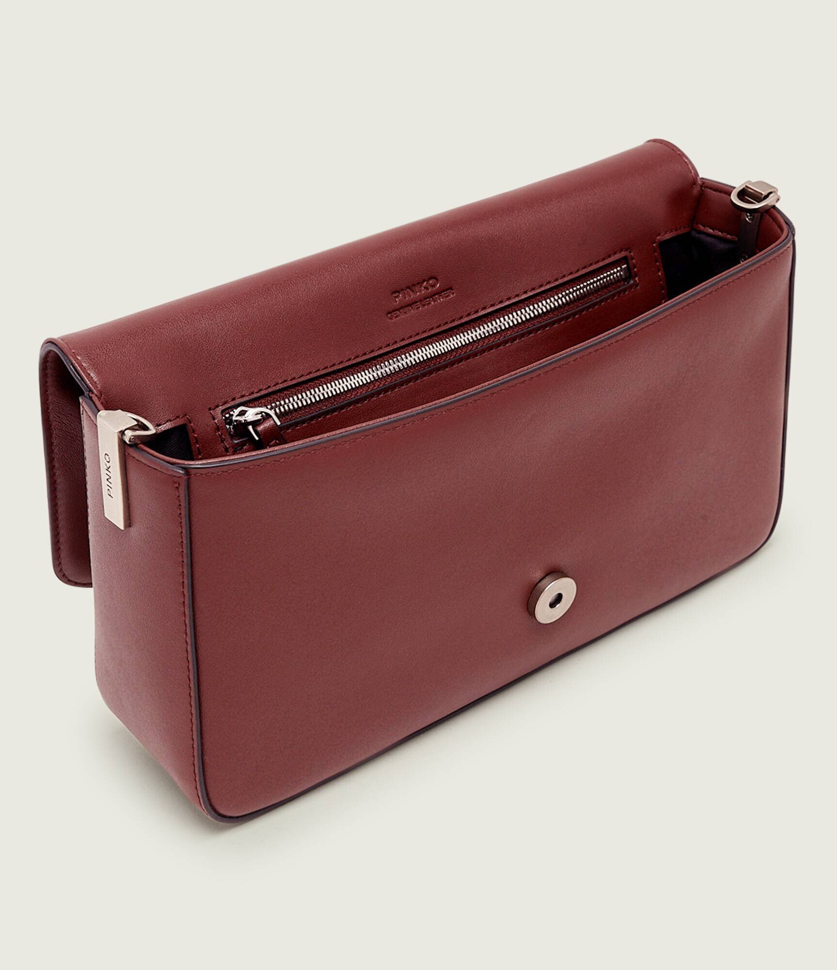 Pinko De piele geantă pe umăr Love One Classic Slouchy