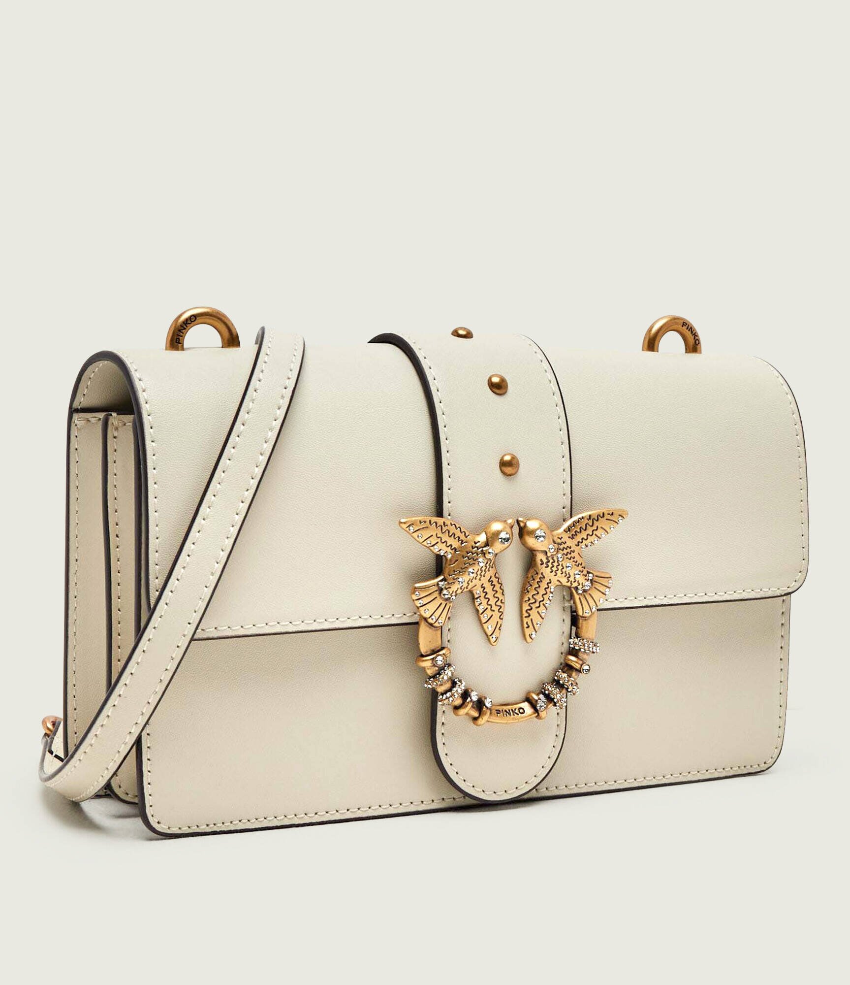 Pinko De piele geantă pe umăr Love One Mini