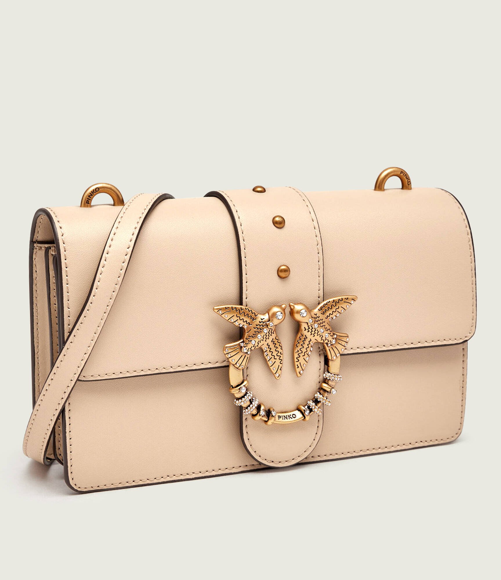 Pinko De piele geantă pe umăr Love One Mini