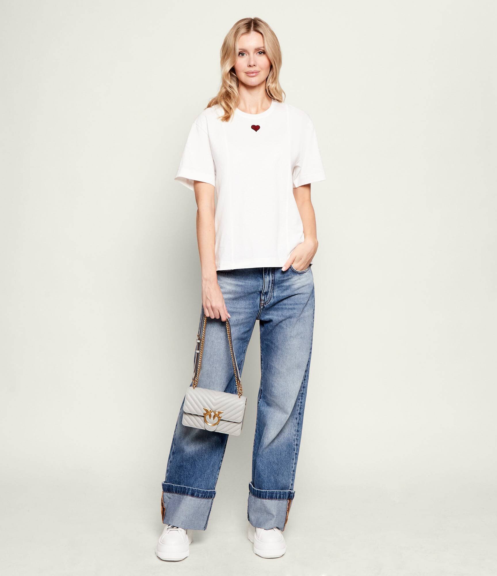 Pinko De piele geantă pe umăr Love One Mini