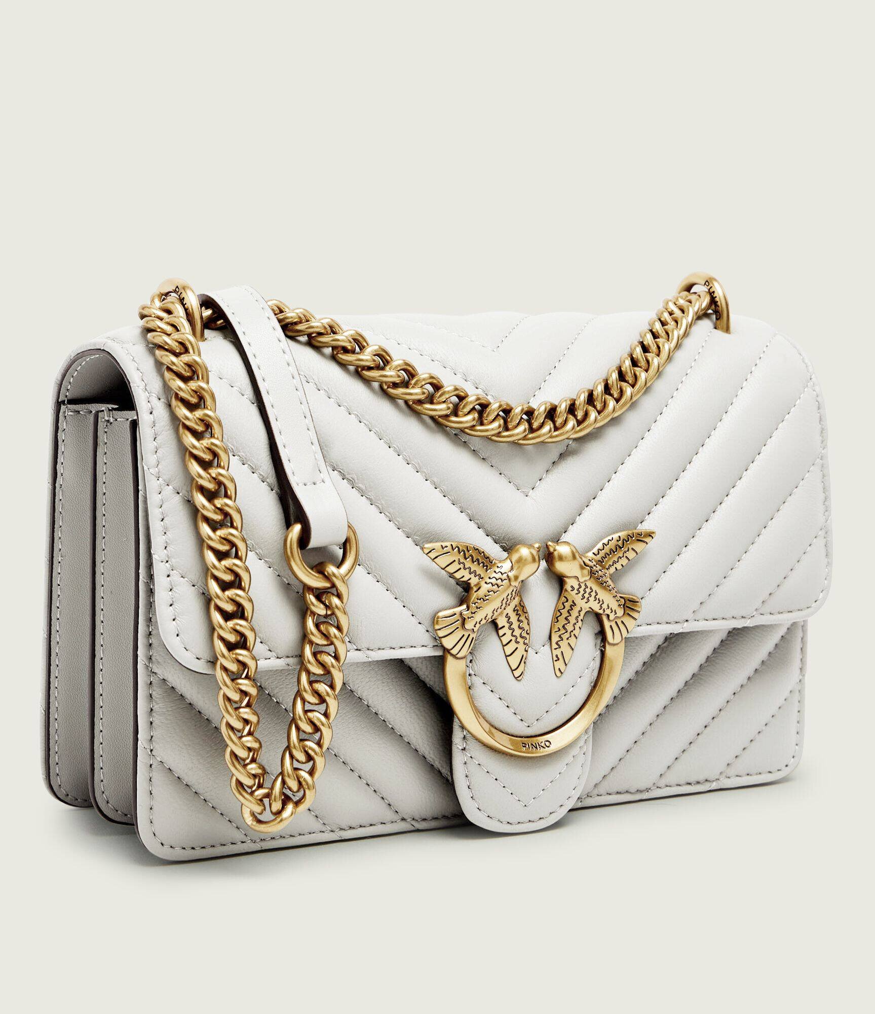 Pinko De piele geantă pe umăr Love One Mini