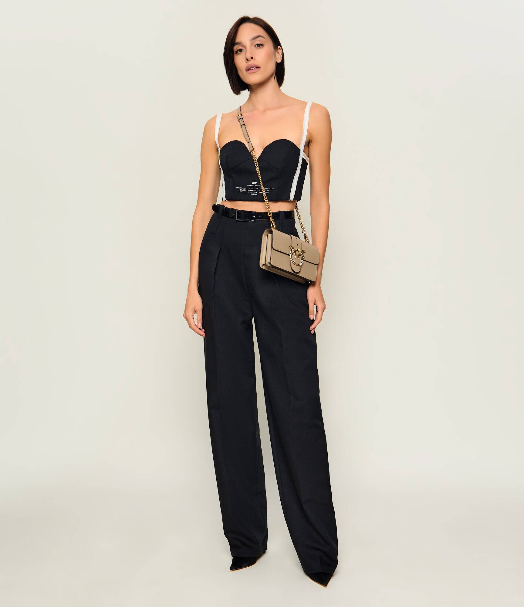 Pinko De piele geantă pe umăr Love One Mini