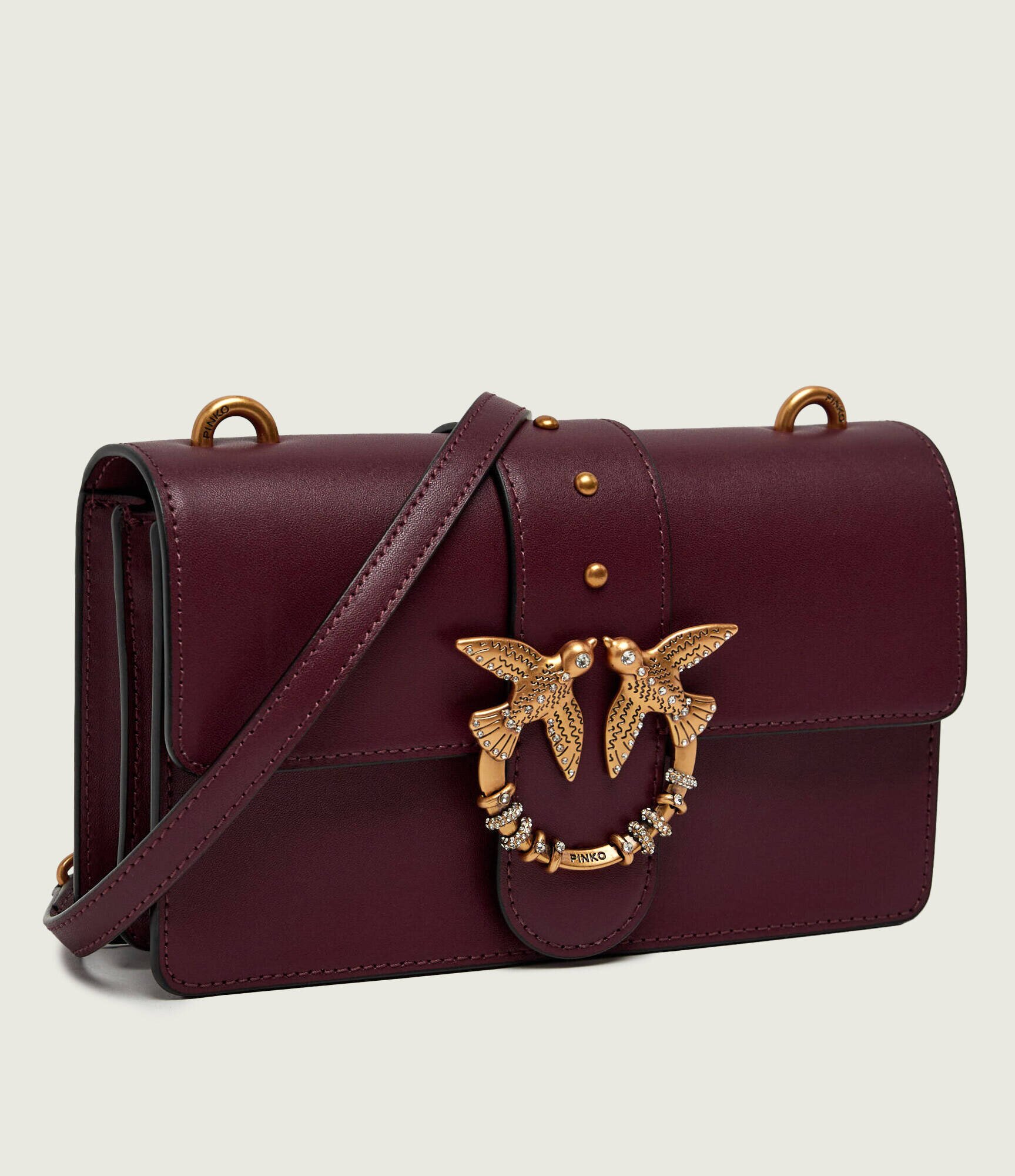 Pinko De piele geantă pe umăr Love One Mini