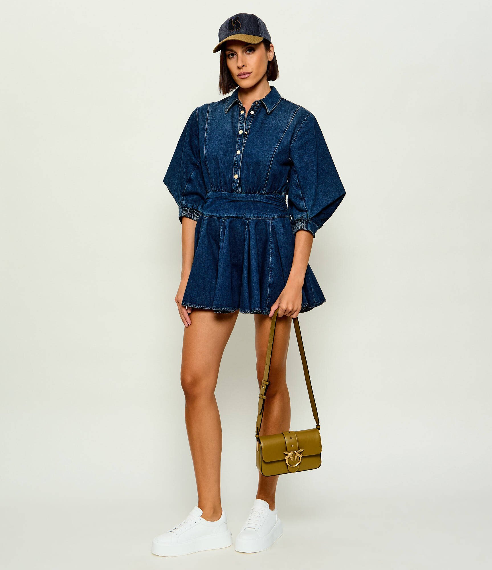 Pinko De piele geantă pe umăr LOVE ONE MINI SLOUCHY