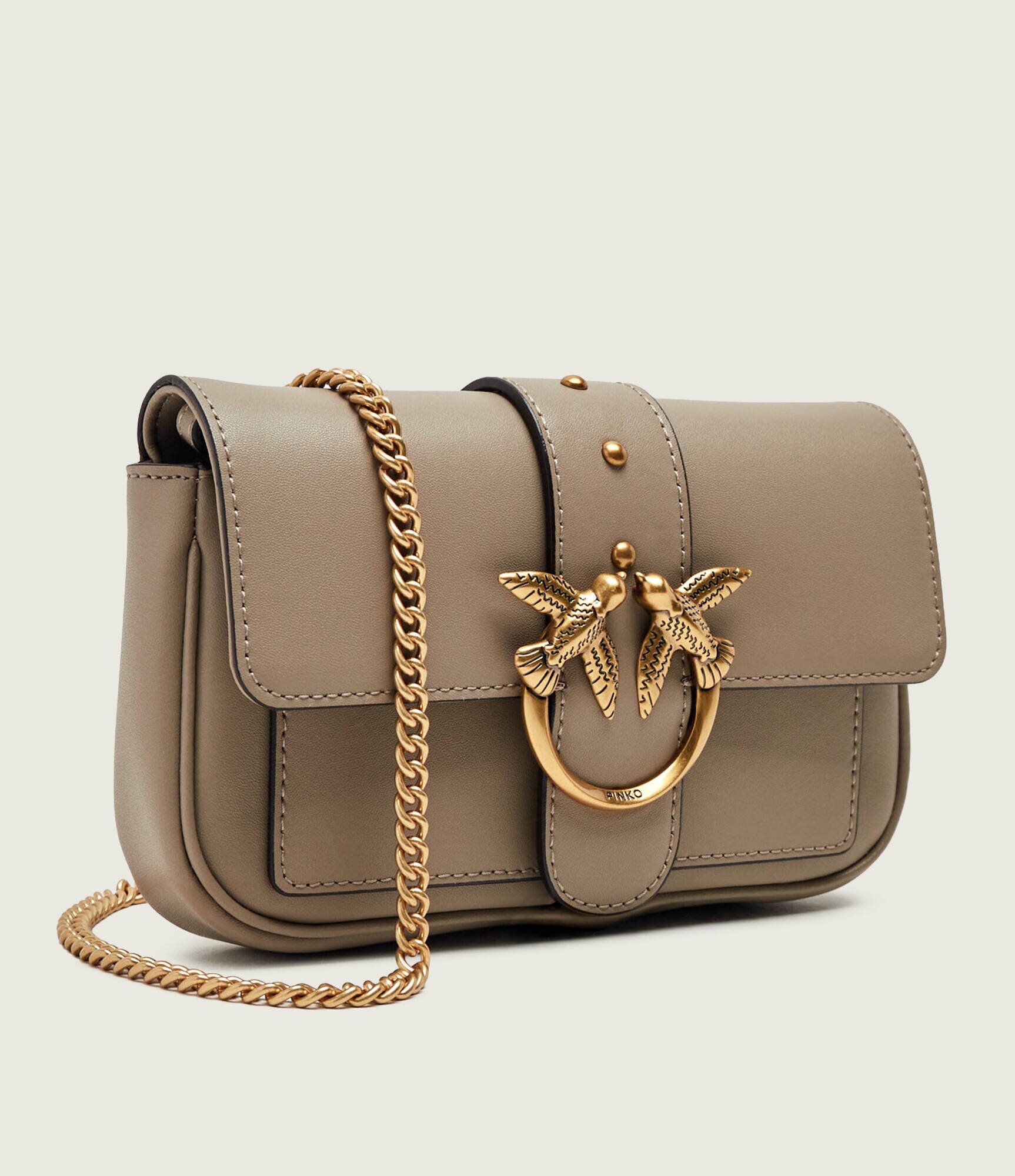 Pinko De piele geantă pe umăr Love One Pocket