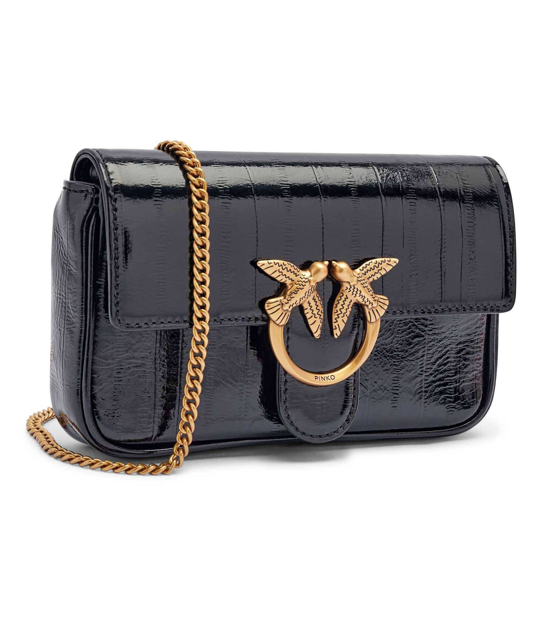 Pinko De piele geantă pe umăr Love One Pocket