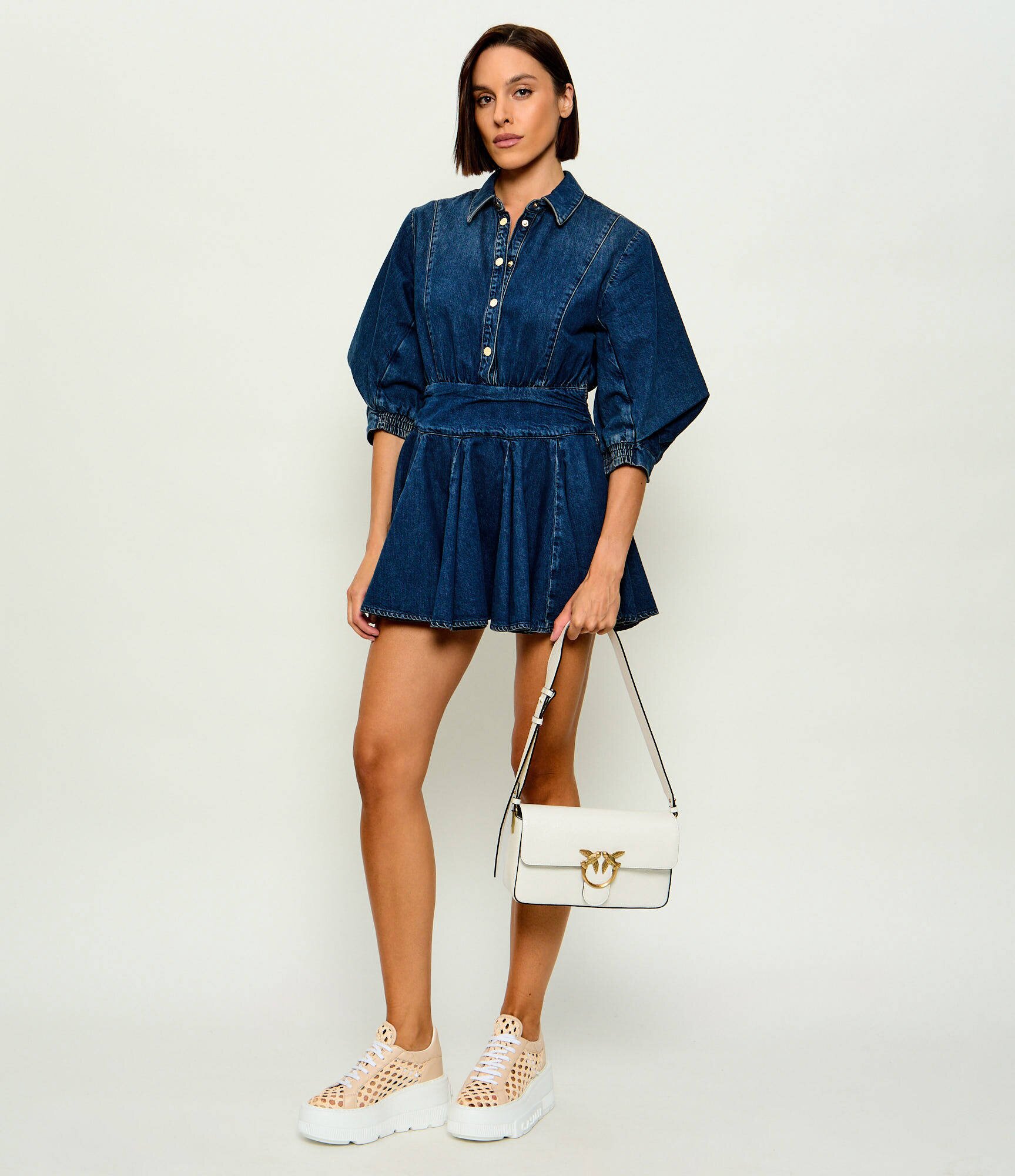 Pinko De piele geantă pe umăr LOVE ONE SLOUCHY CLASSIC