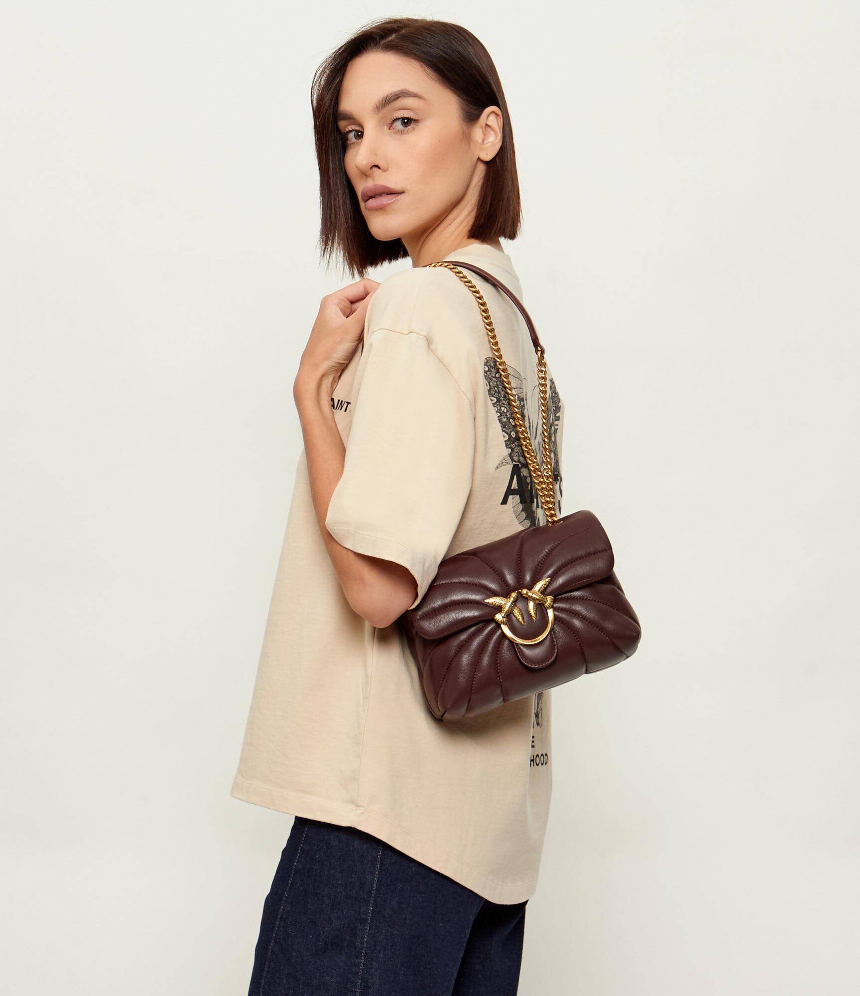 Pinko De piele geantă pe umăr Love Puff Mini