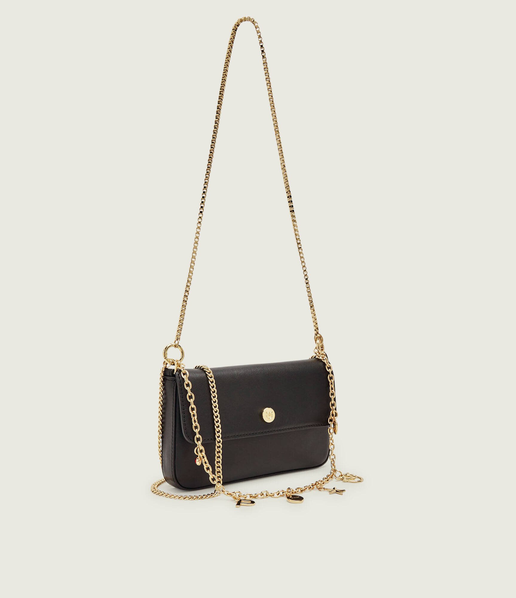 Pinko De piele geantă pe umăr Phone Pocket Chain