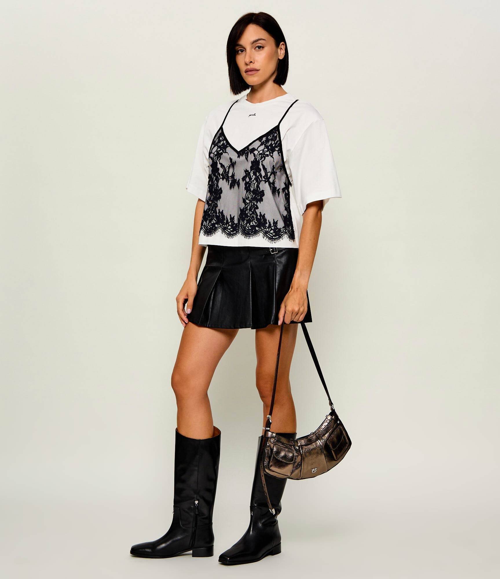 Pinko De piele geantă pe umăr Pocket body Mini