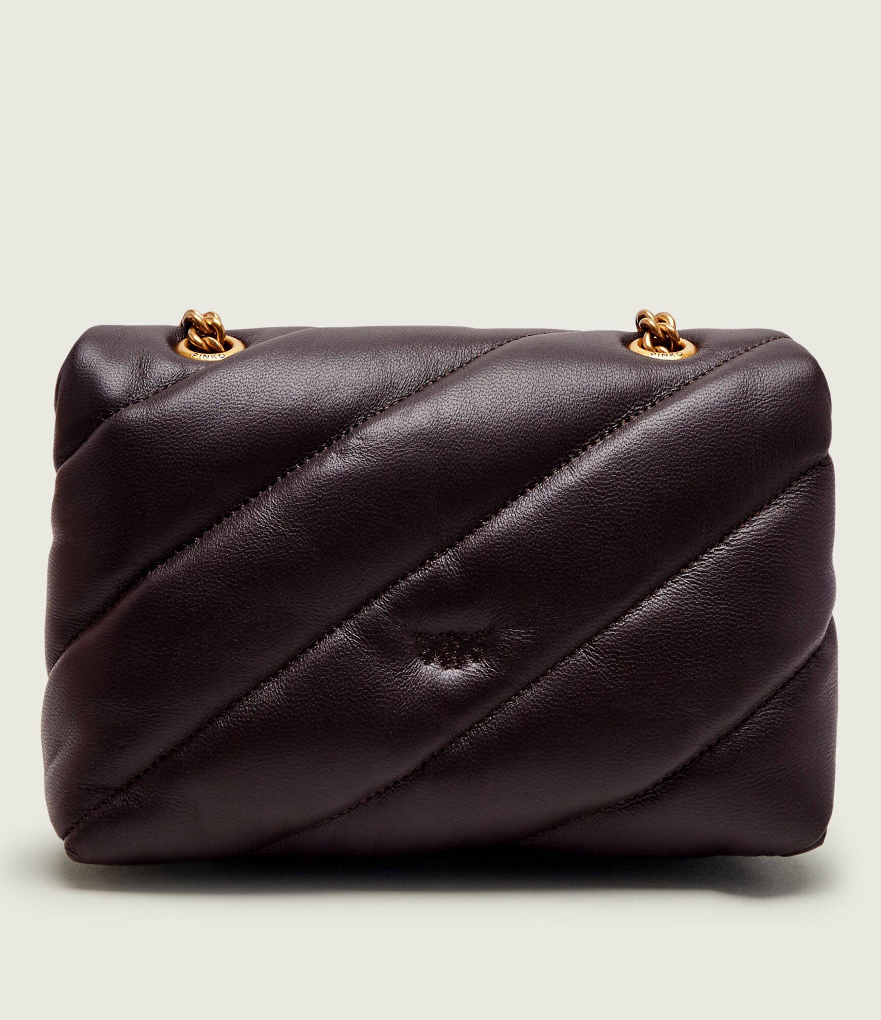 Pinko De piele geantă pe umăr Puff Mini New Buckle