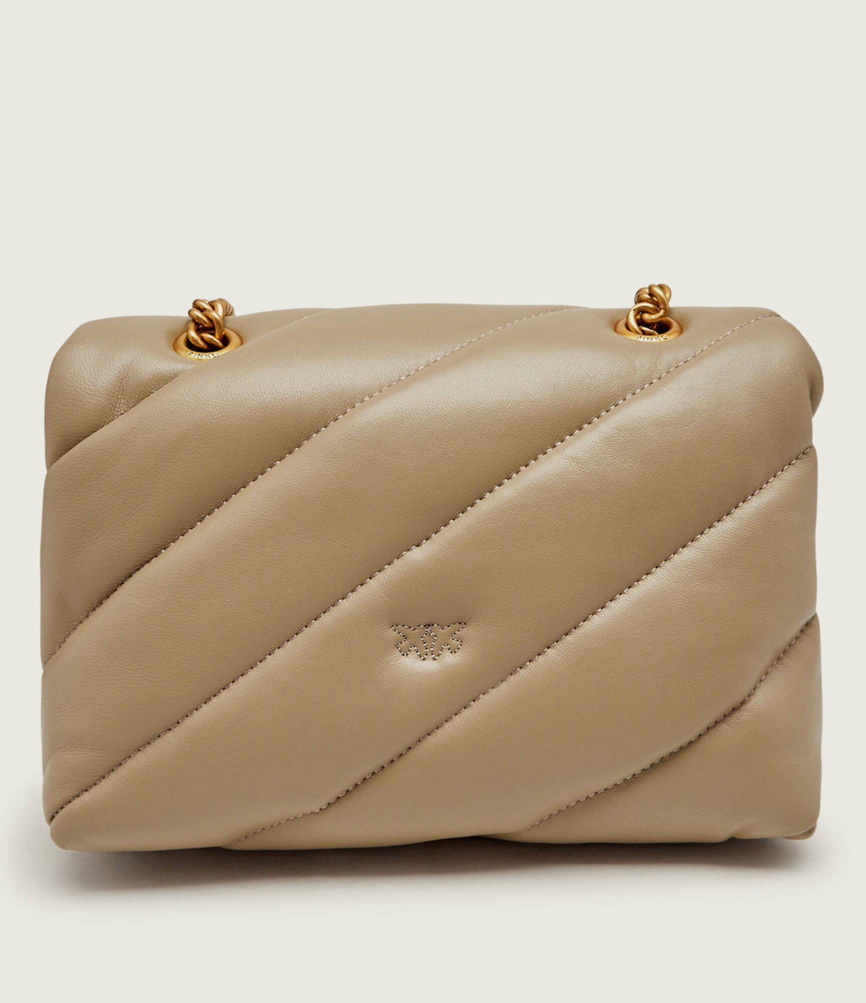 Pinko De piele geantă pe umăr Puff Mini New Buckle