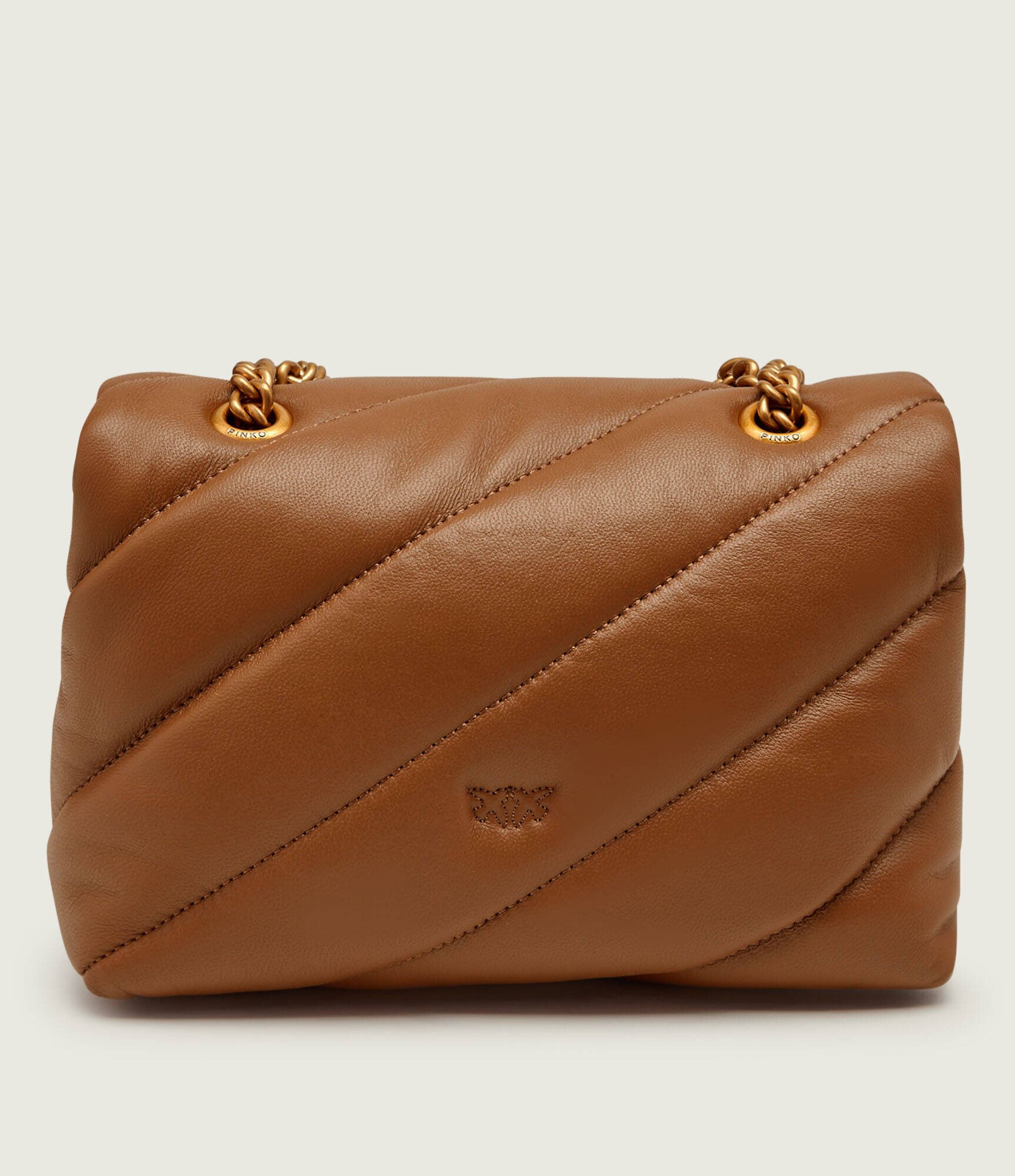 Pinko De piele geantă pe umăr Puff Mini New Buckle