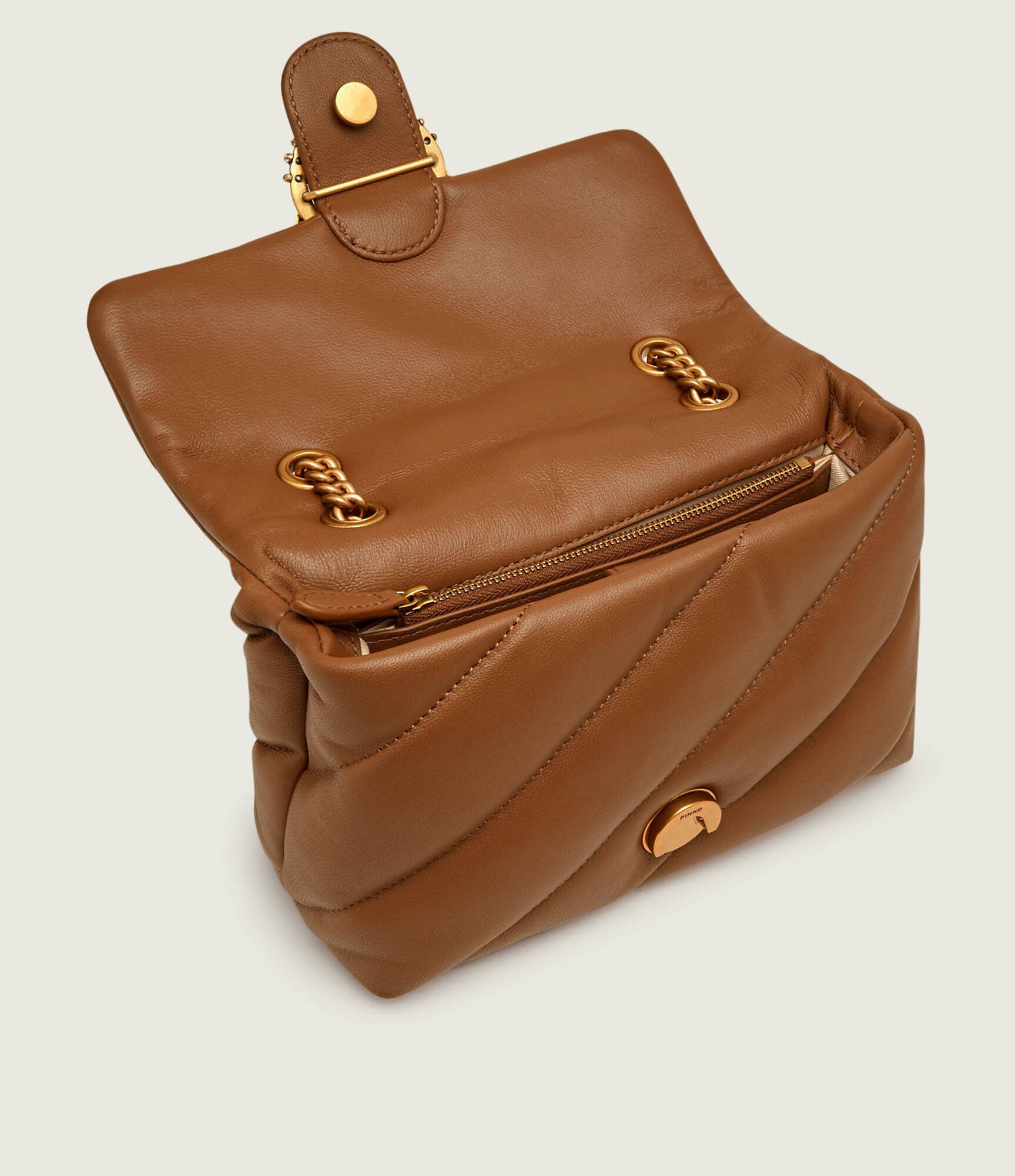 Pinko De piele geantă pe umăr Puff Mini New Buckle