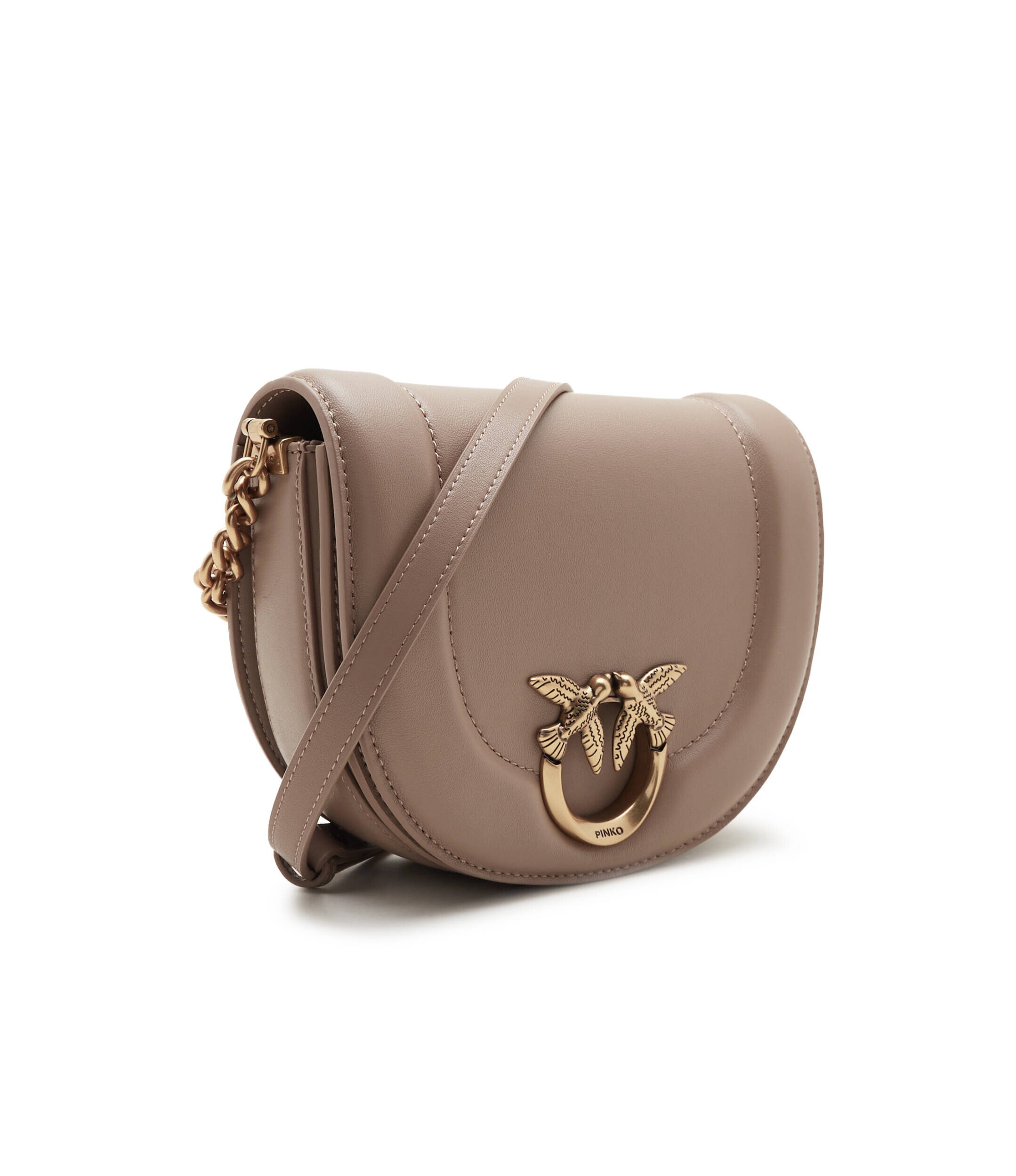 Pinko De piele geantă pe umăr Round Click Mini