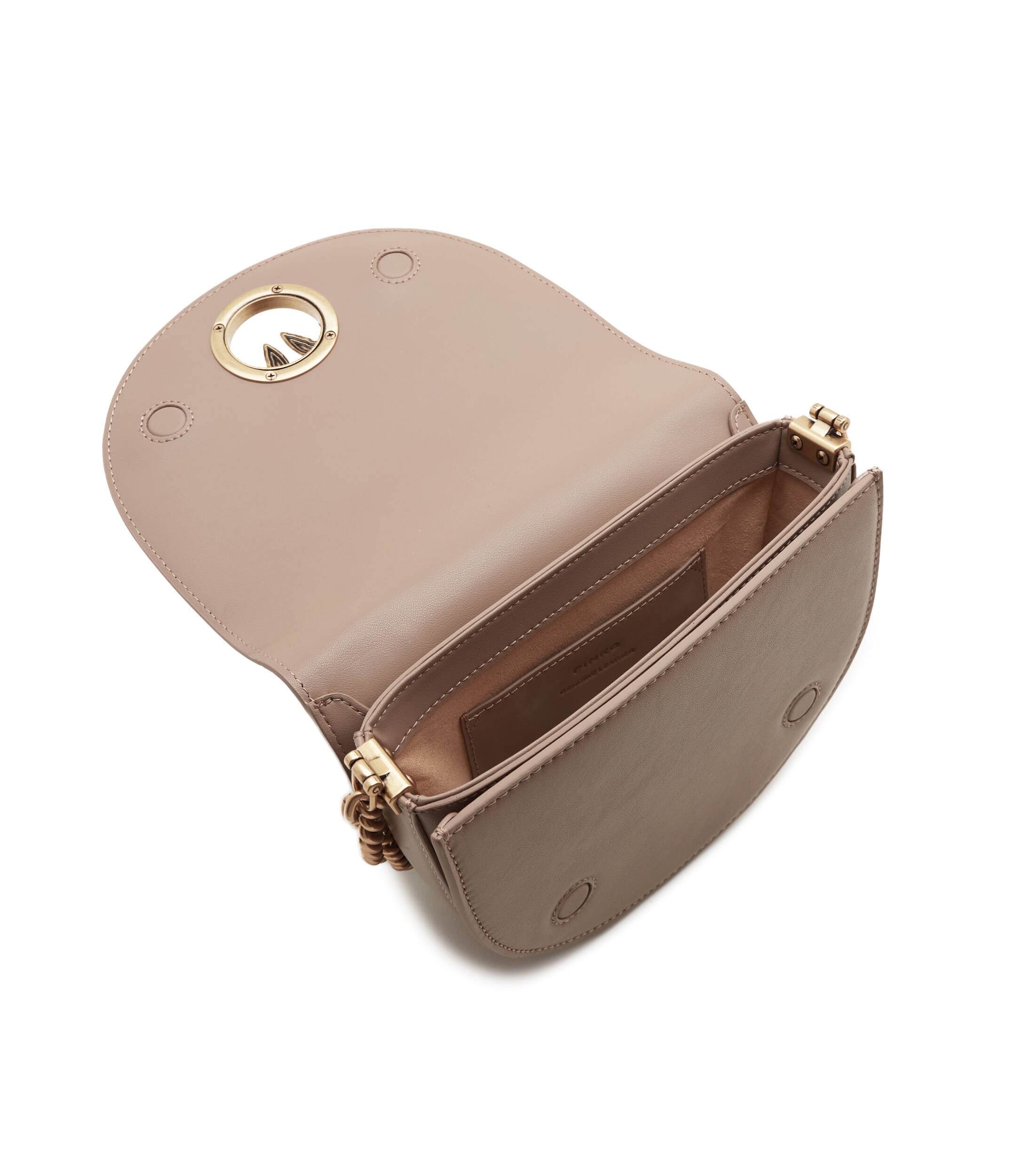 Pinko De piele geantă pe umăr Round Click Mini