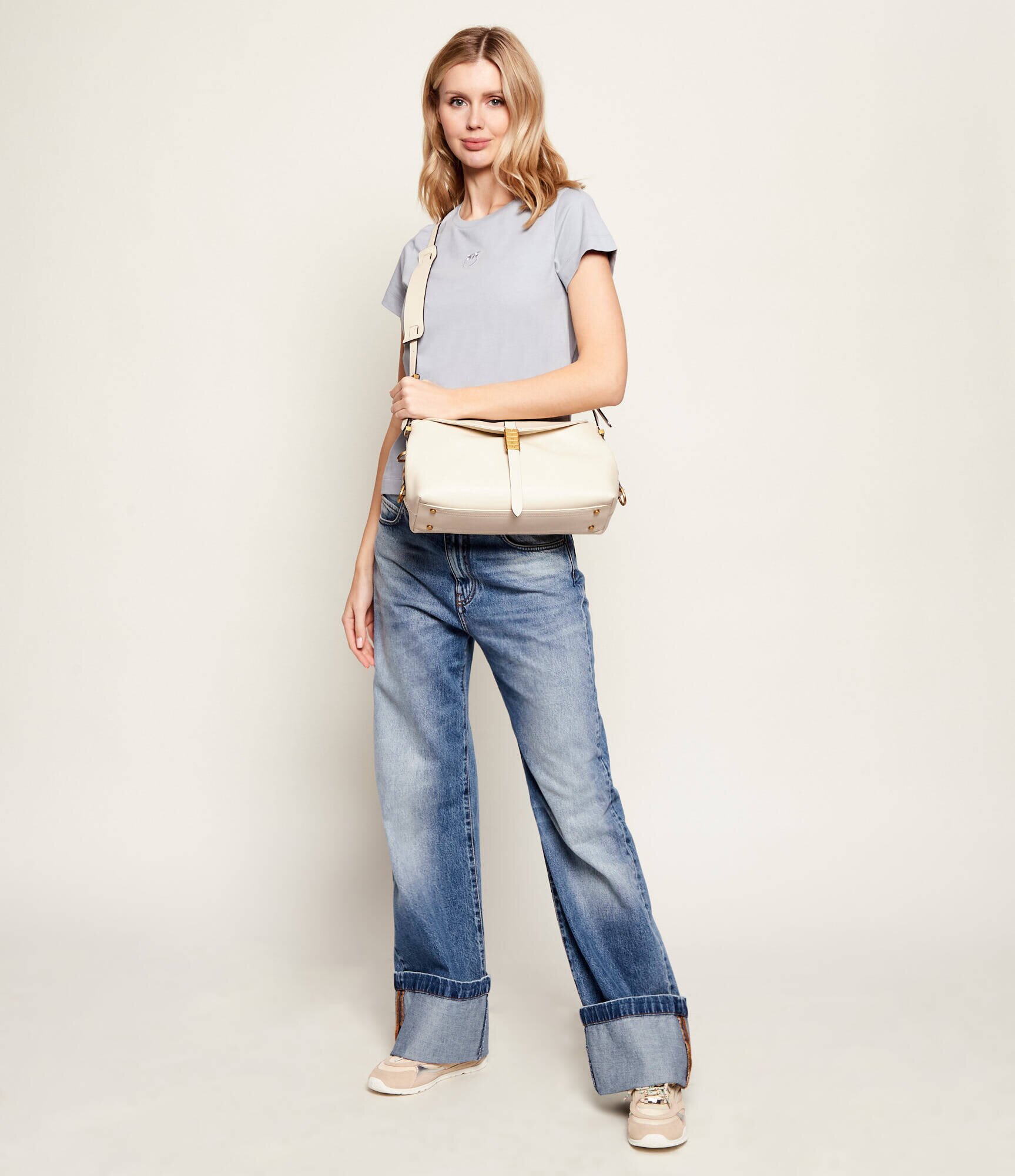 Pinko De piele geantă pe umăr SADDLE CLASSIC