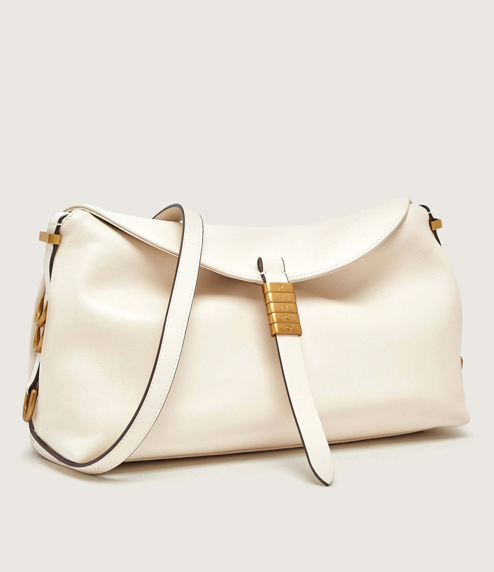 Pinko De piele geantă pe umăr SADDLE CLASSIC