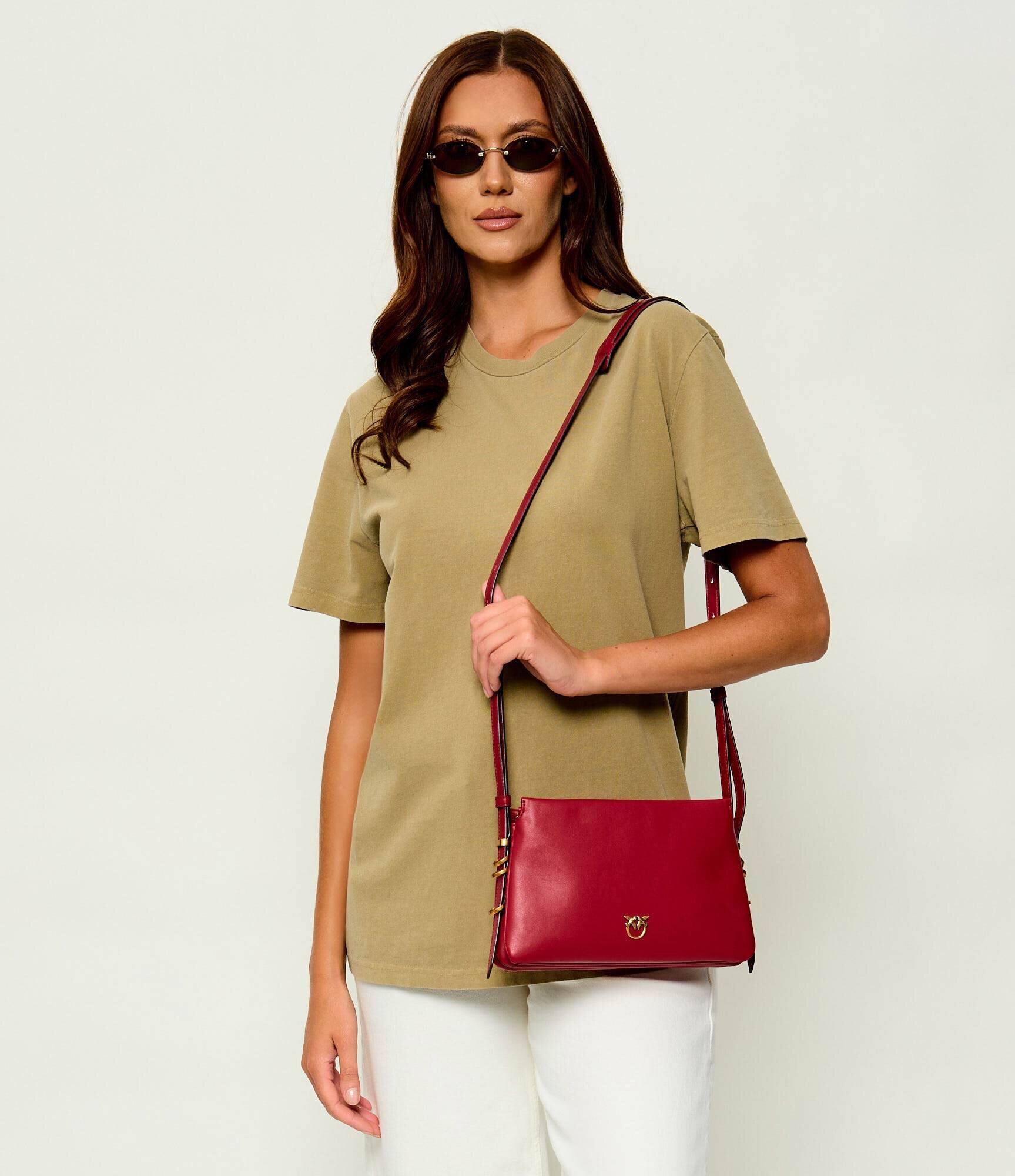 Pinko De piele geantă pe umăr TRIPLET MINI