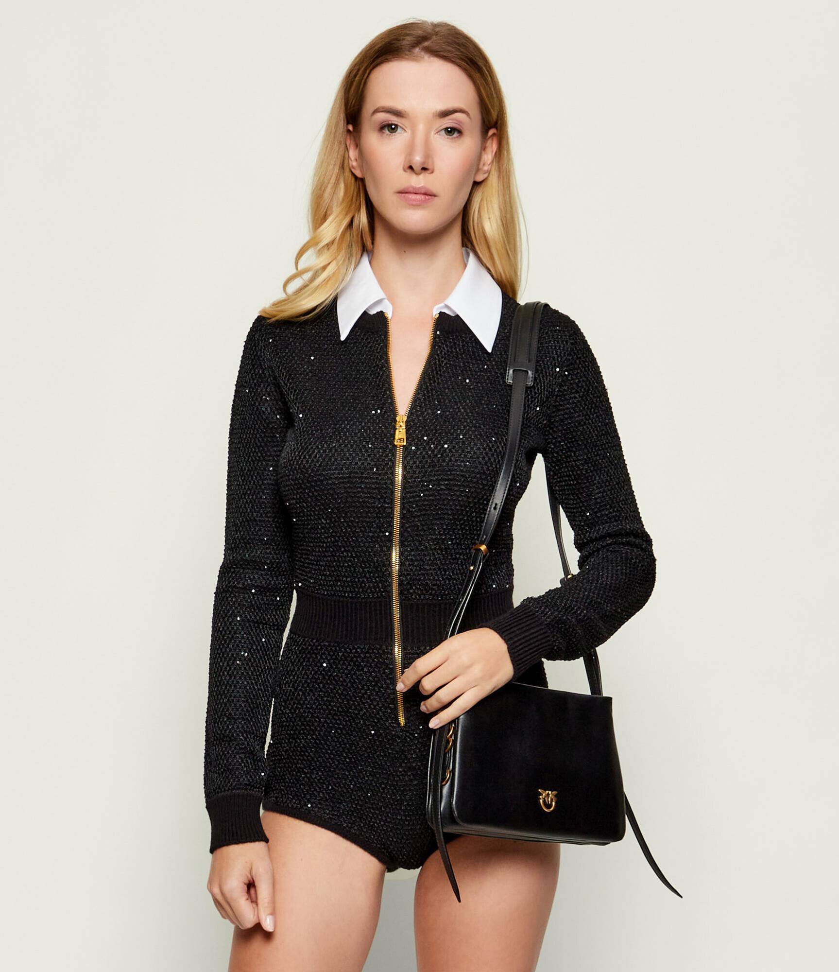 Pinko De piele geantă pe umăr Triplet Mini