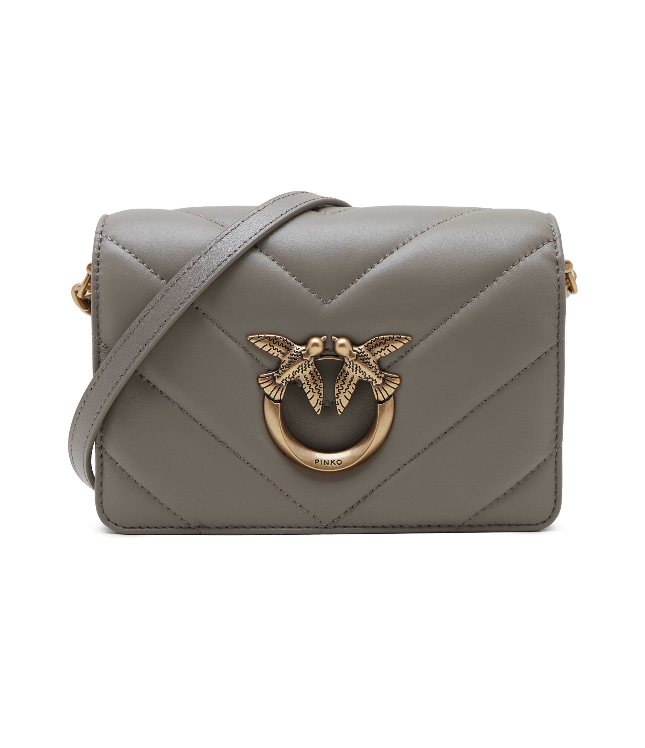 Pinko De piele geantă poștaș Love Click Mini