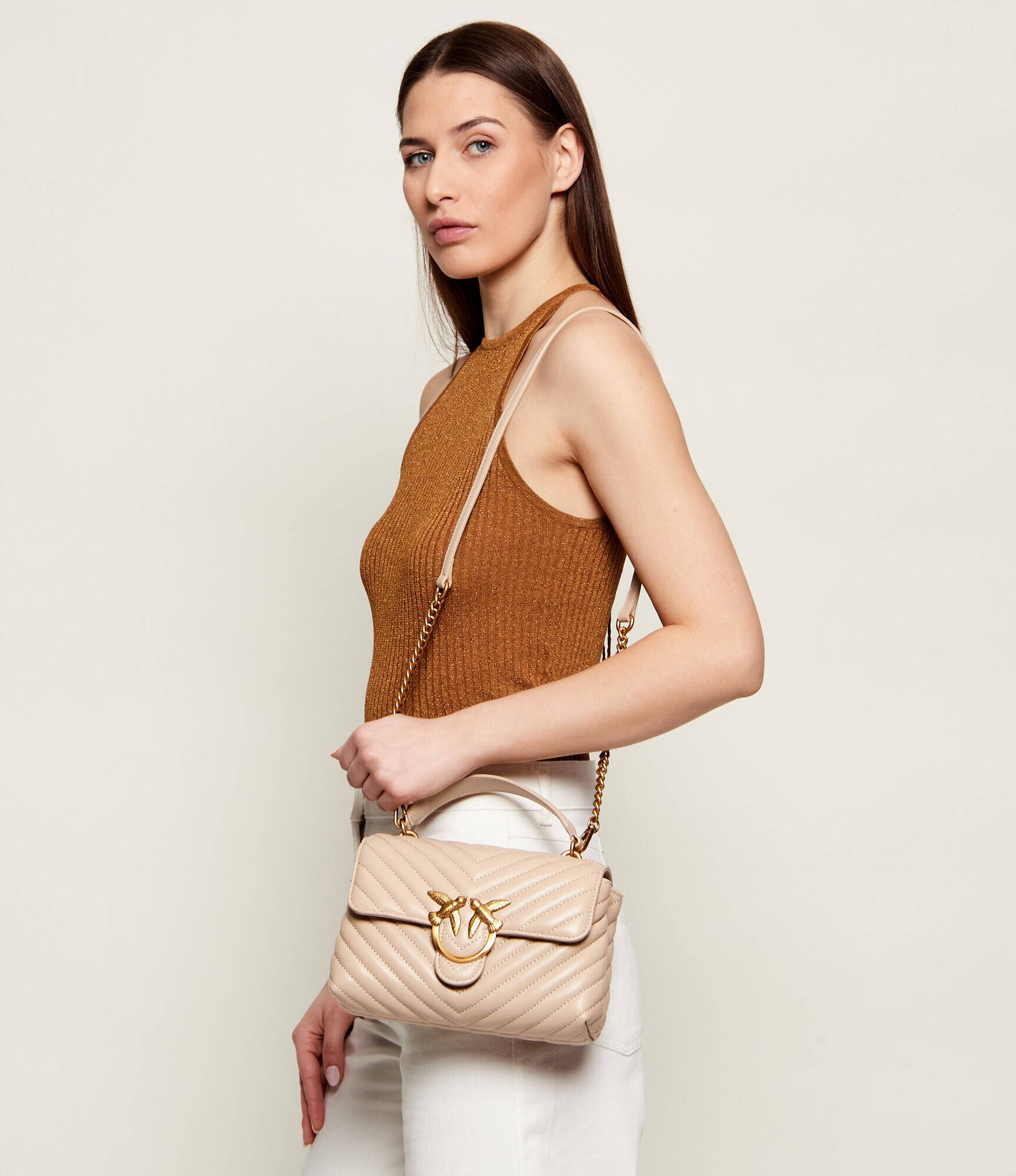 Pinko De piele geantă poștaș LOVE LADY PUFF MINI CL SHEEP N