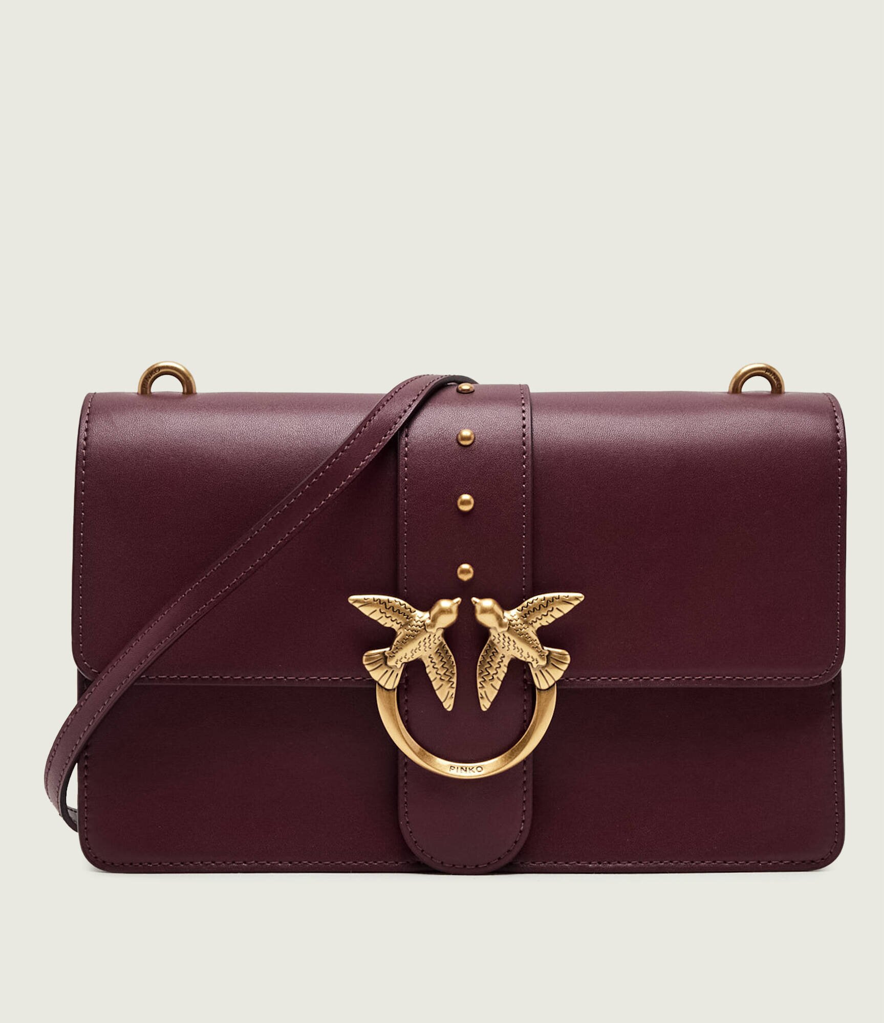 Pinko De piele geantă poștaș Love One Classic