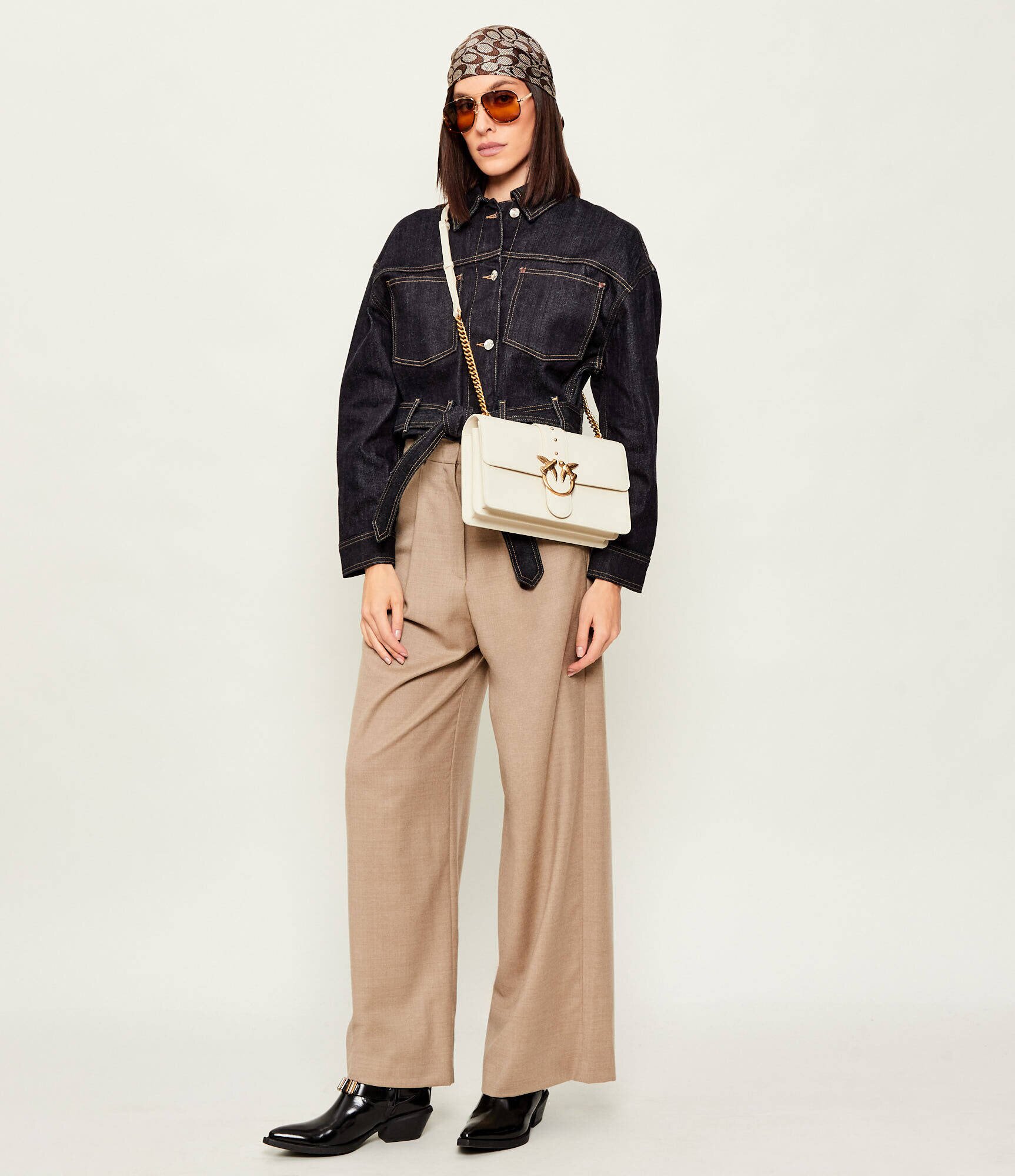Pinko De piele geantă poștaș love one classic