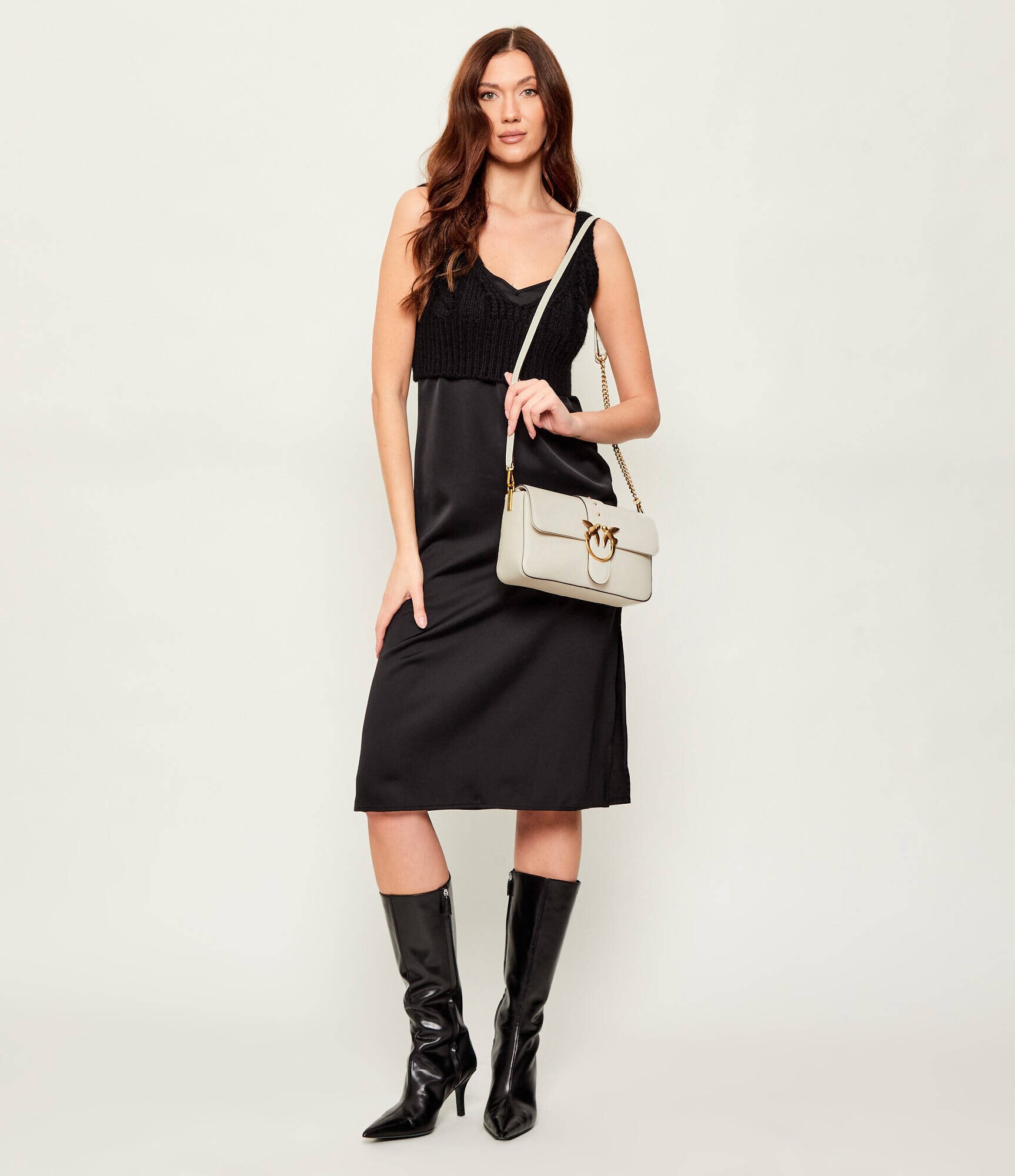 Pinko De piele geantă poștaș LOVE ONE CLASSIC SLOUCHY