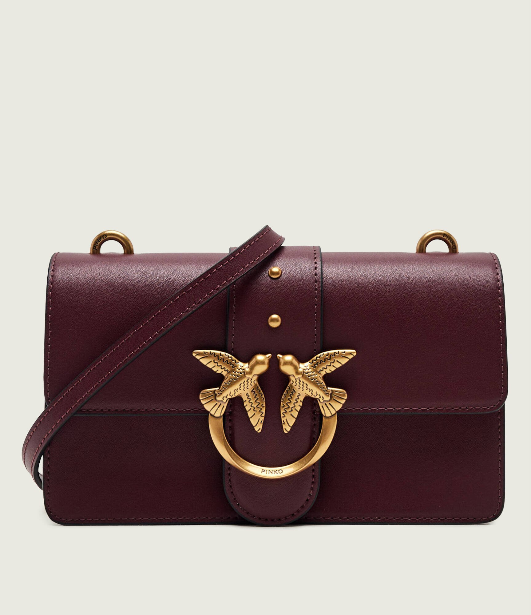 Pinko De piele geantă poștaș Love One Mini Cl