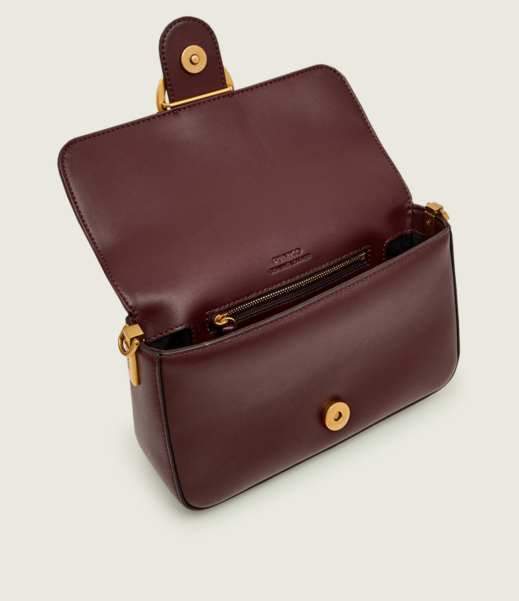 Pinko De piele geantă poștaș LOVE ONE MINI SLOUCHY