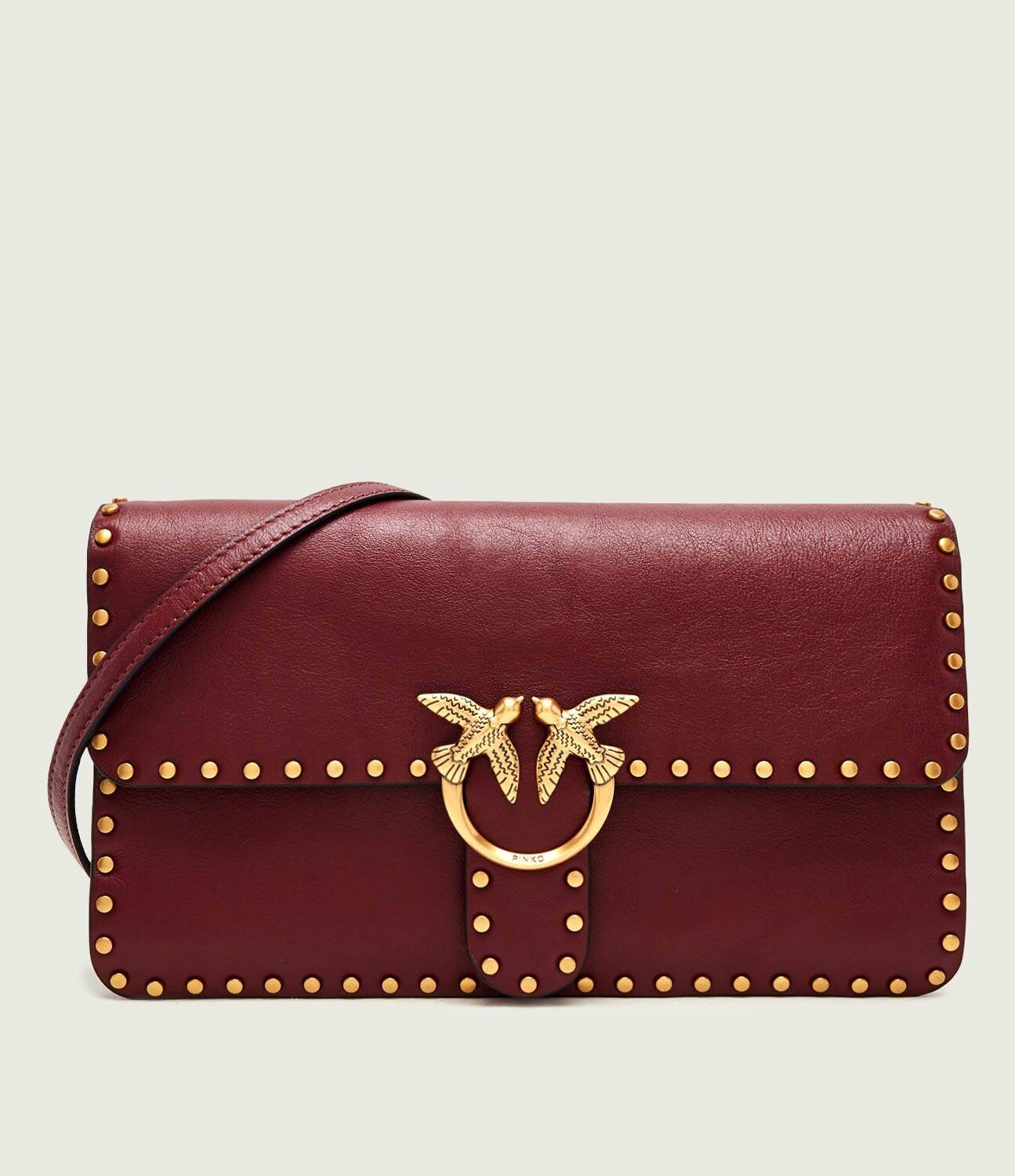 Pinko De piele geantă poștaș Love One Slouchy Cl