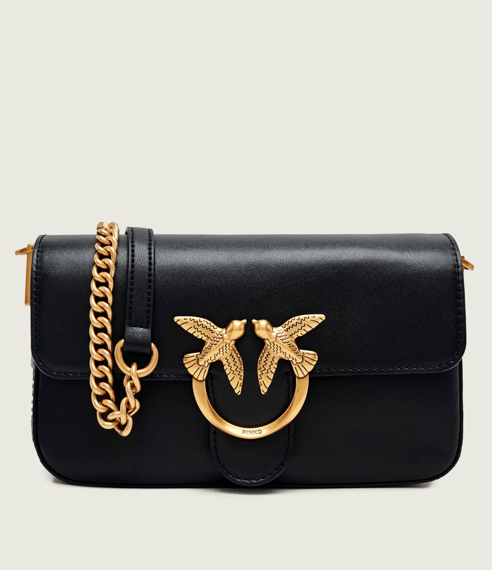 Pinko De piele geantă poștaș Love One Slouchy Mini