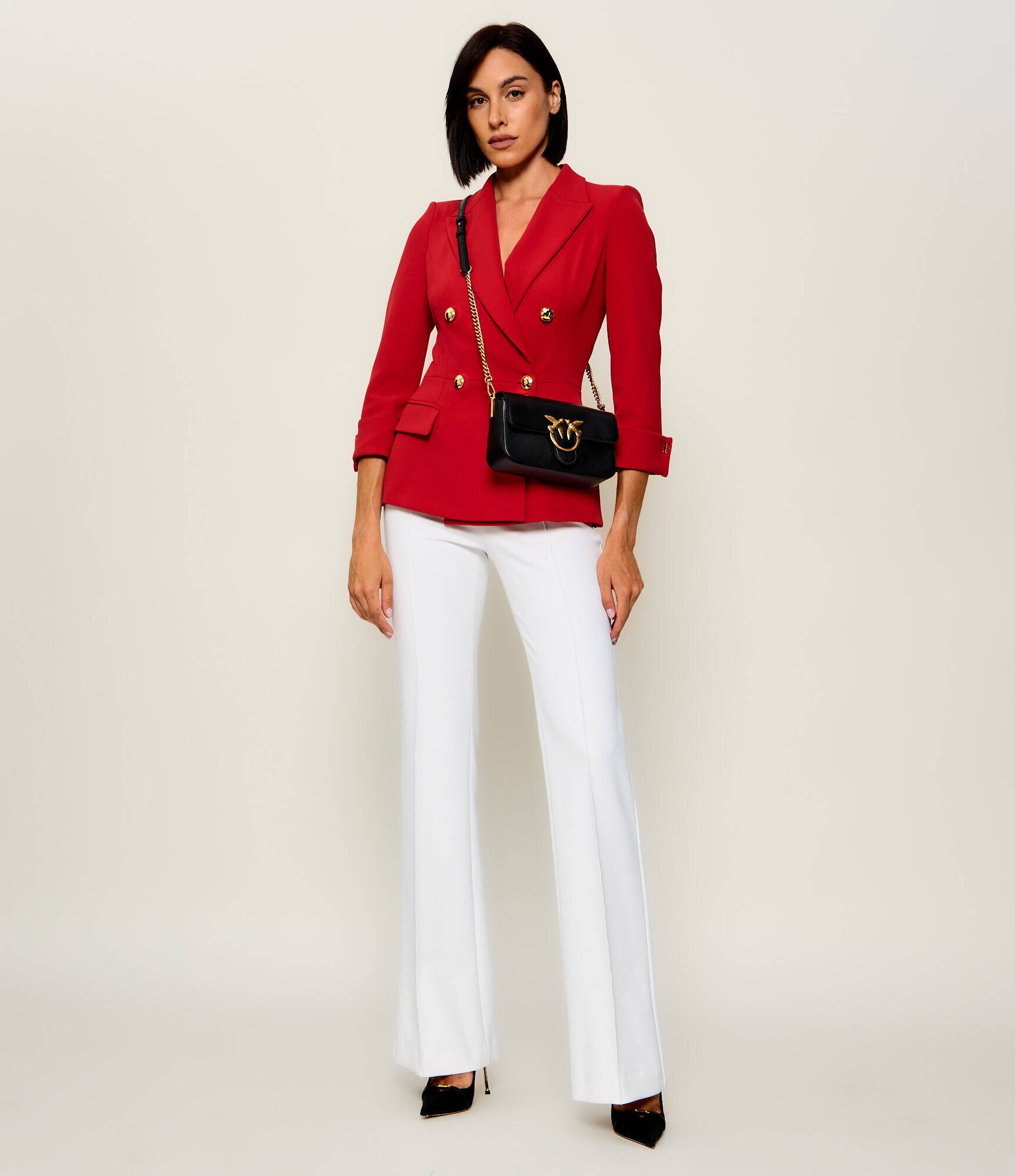 Pinko De piele geantă poștaș Love One Slouchy Mini