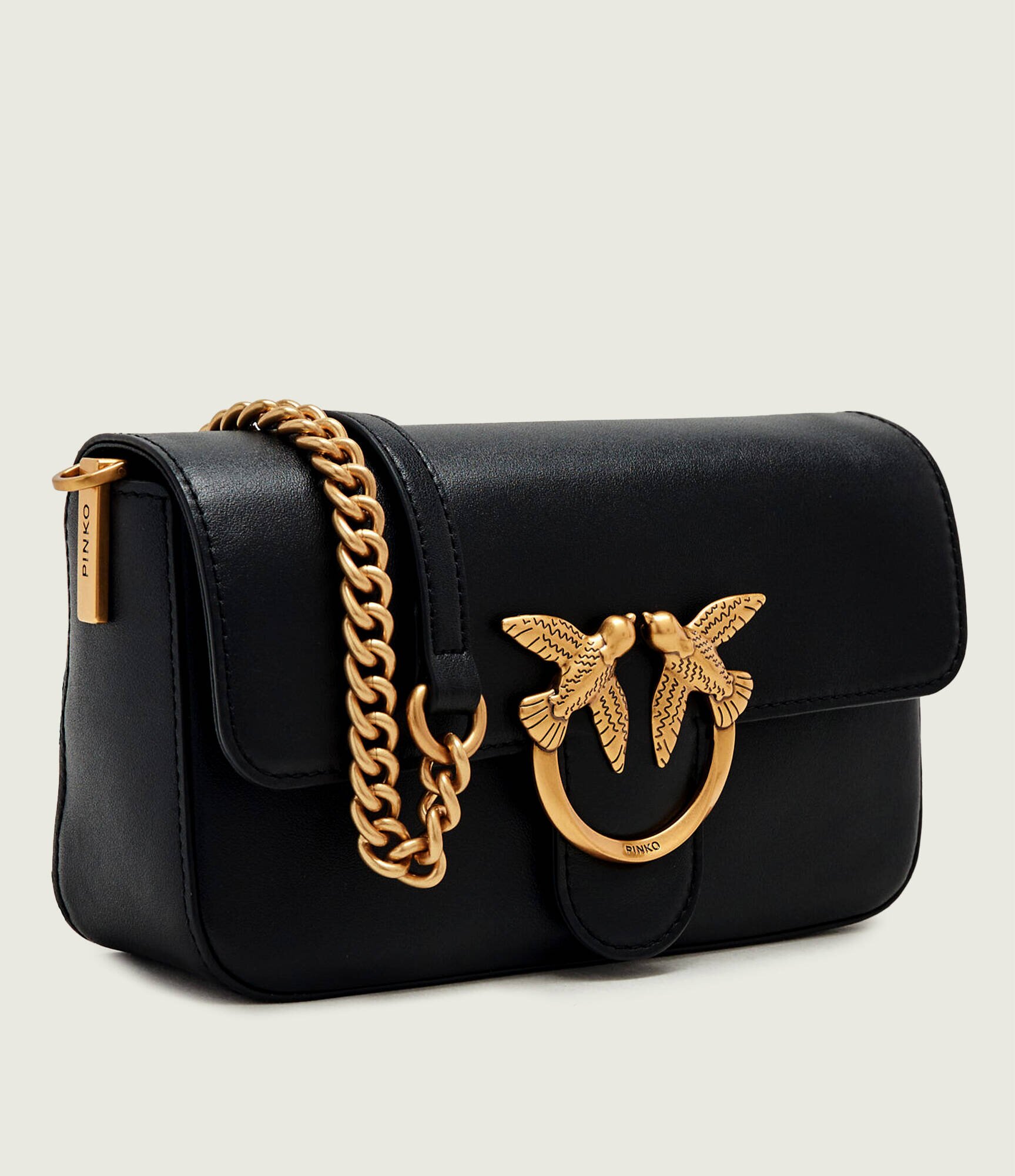 Pinko De piele geantă poștaș Love One Slouchy Mini