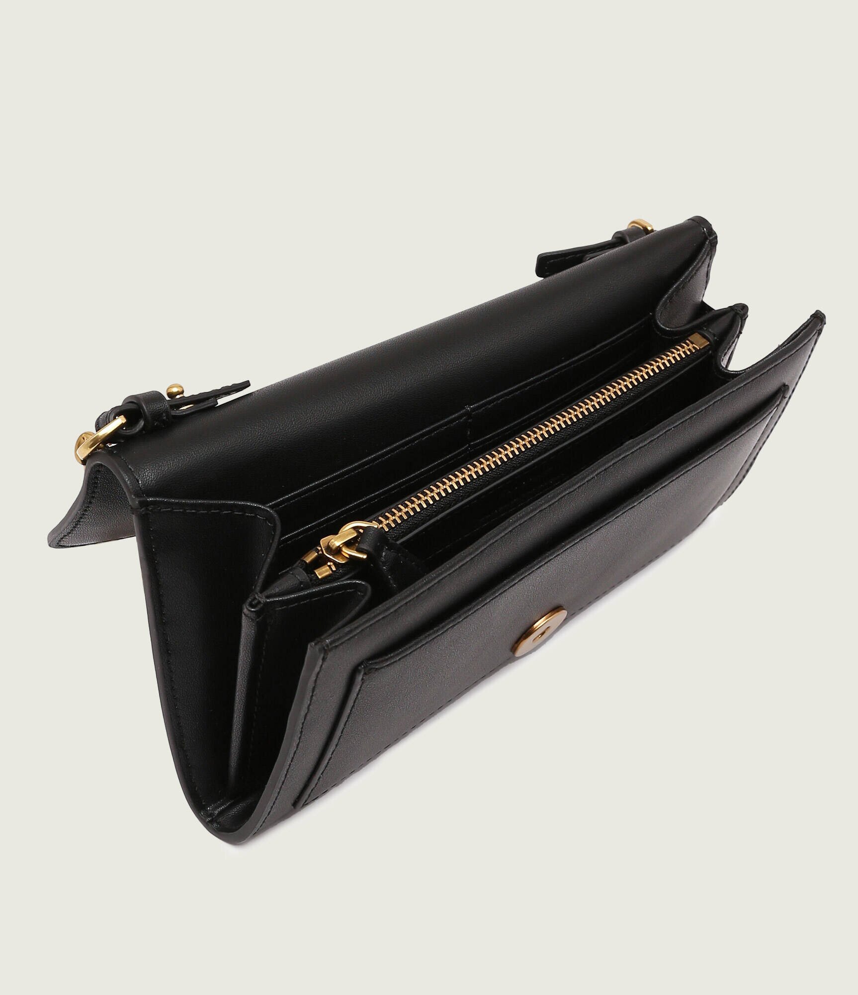 Pinko De piele geantă poștaș LOVE ONE WALLET C VITELLO SETA