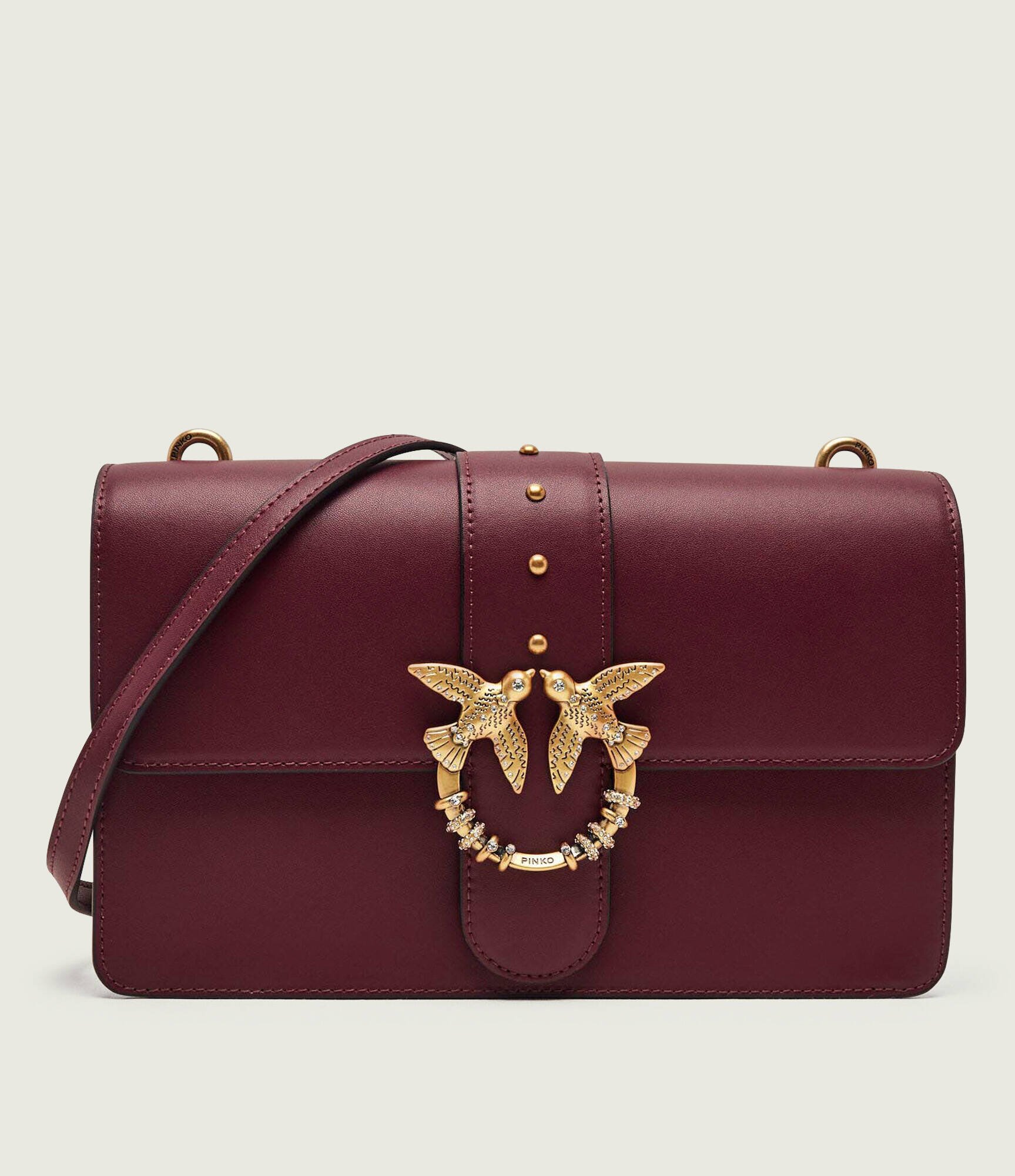 Pinko De piele geantă poștaș Ove One Classic New Buckle