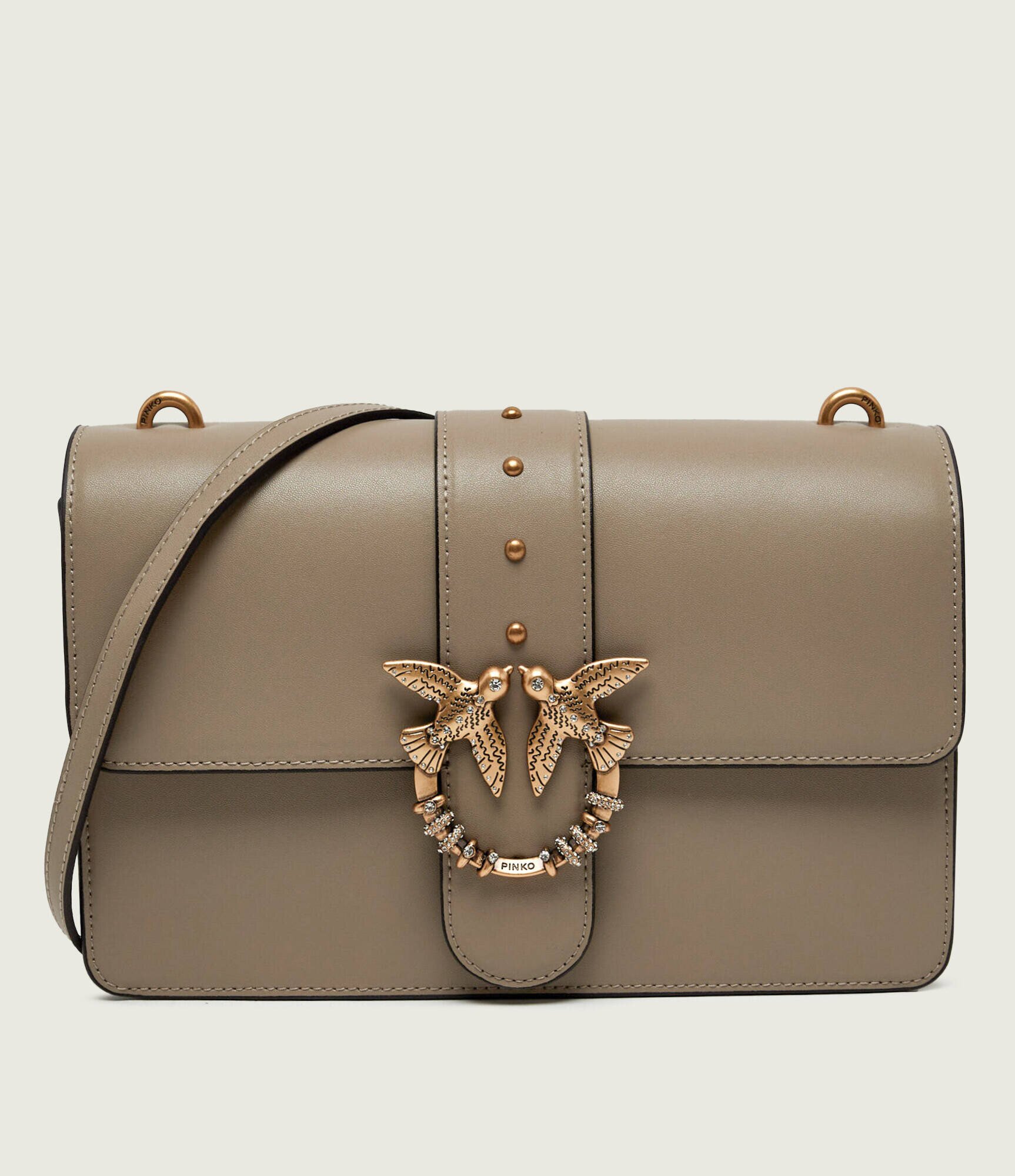 Pinko De piele geantă poștaș Ove One Classic New Buckle