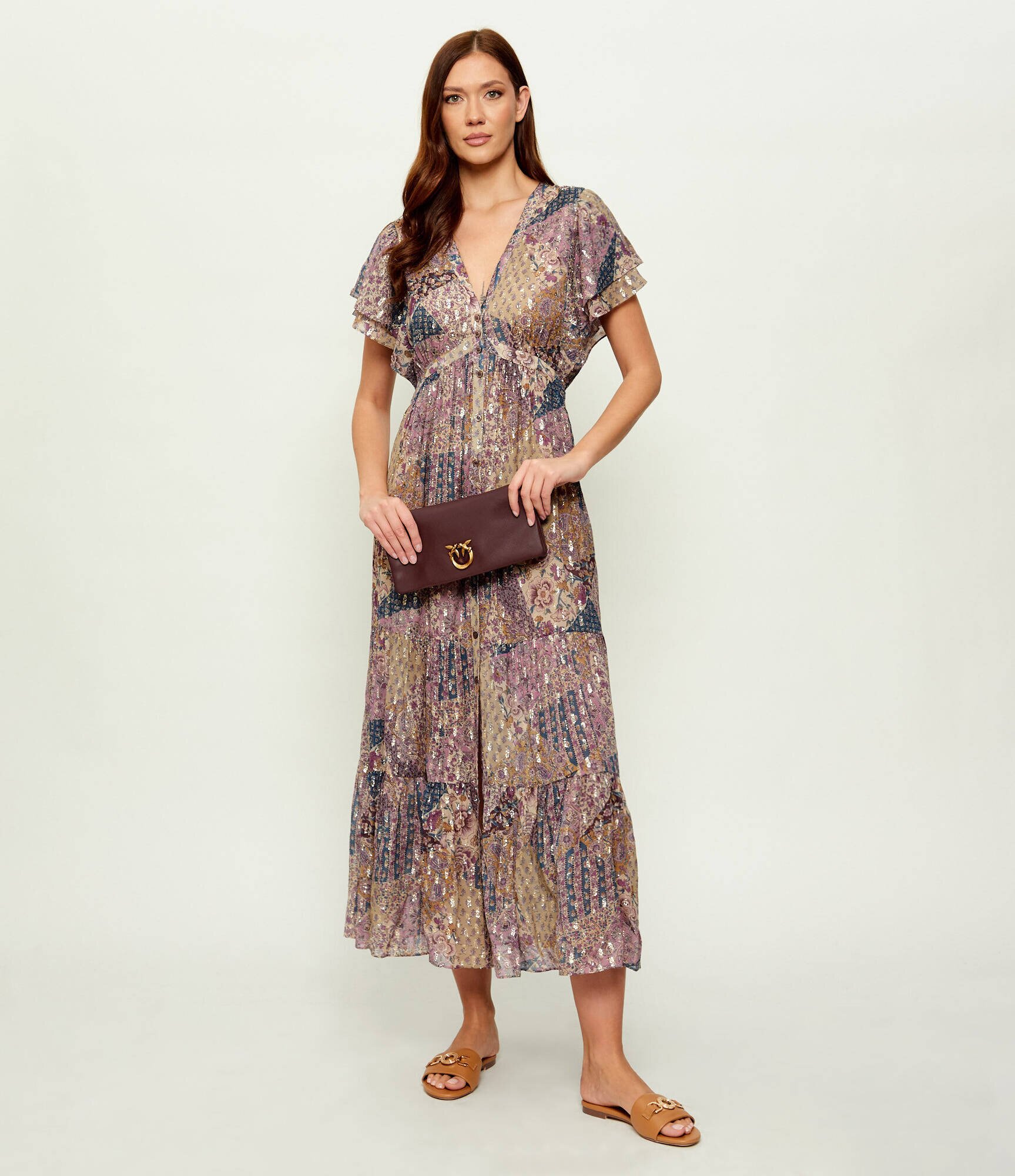 Pinko De piele geantă poștaș/poșetă plic CLICK SOFT HORIZONTAL CLASSIC