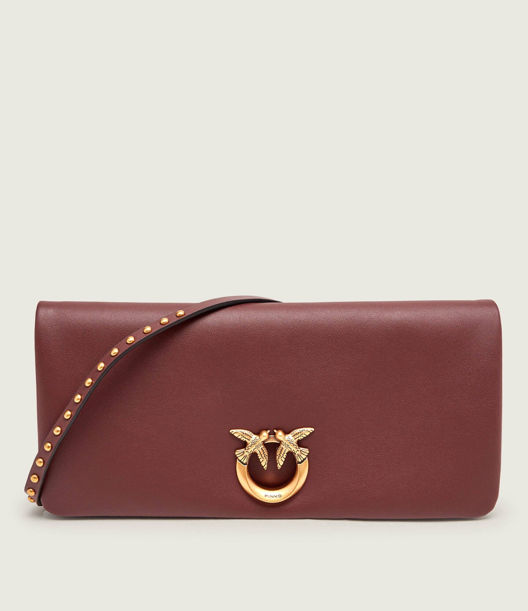 Pinko De piele geantă poștaș/poșetă plic Click Soft Horizontal Classic