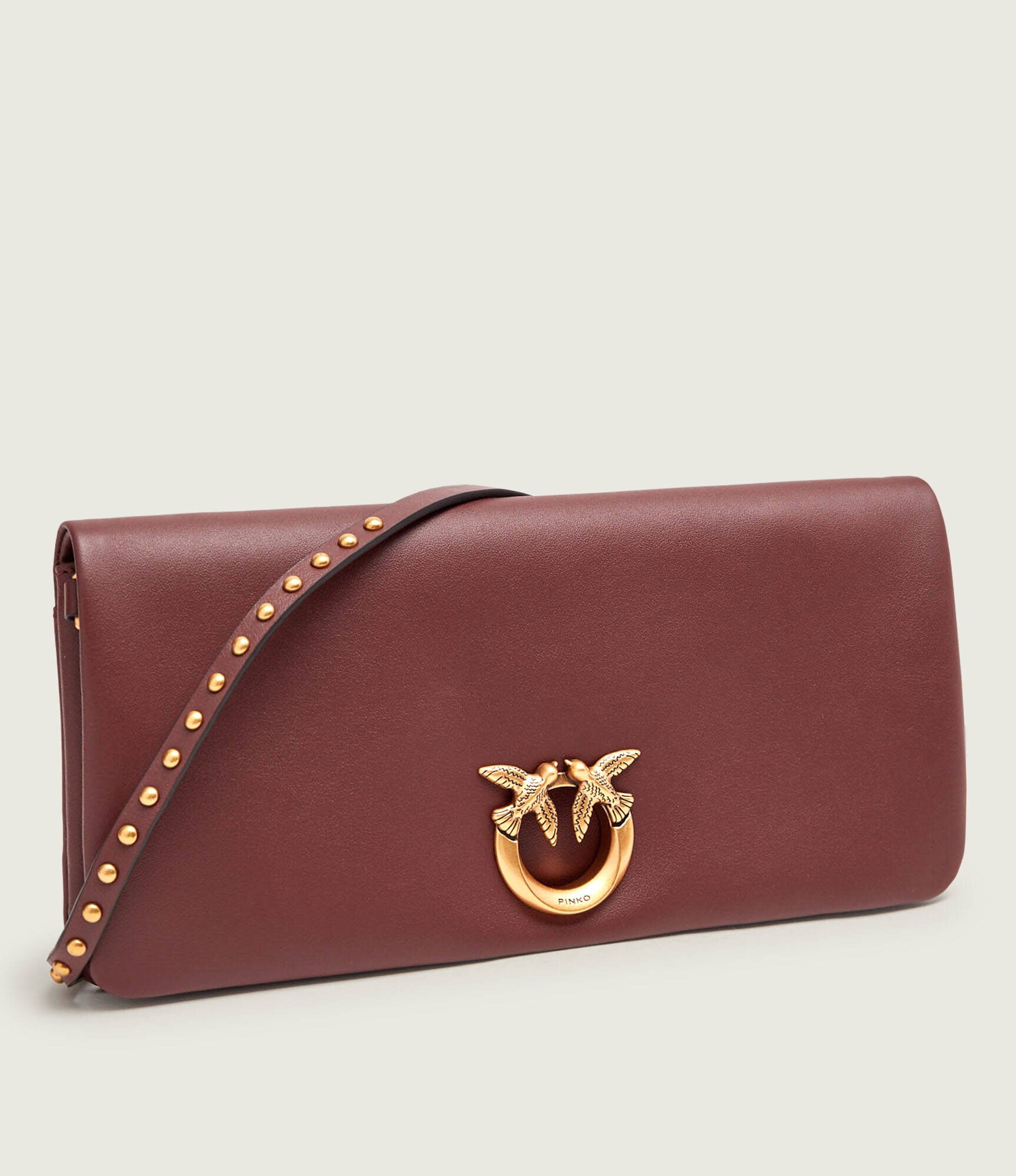 Pinko De piele geantă poștaș/poșetă plic Click Soft Horizontal Classic