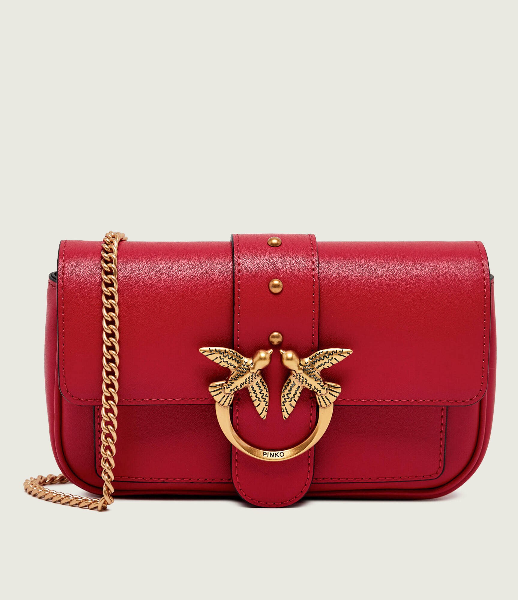 Pinko De piele geantă poștaș/poșetă plic Love One Pocket