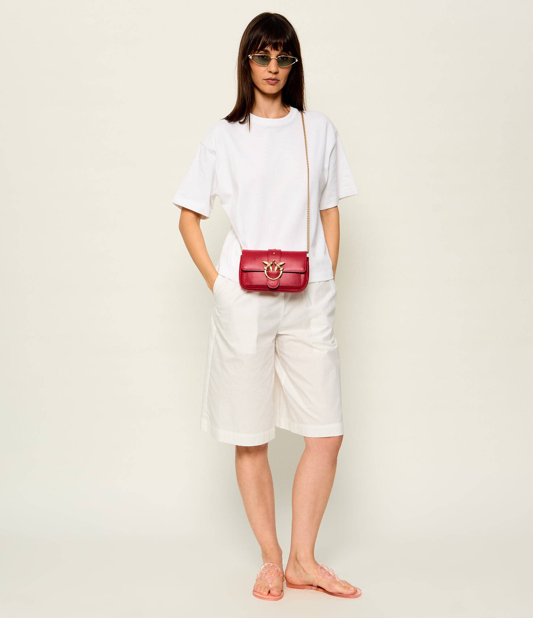 Pinko De piele geantă poștaș/poșetă plic Love One Pocket